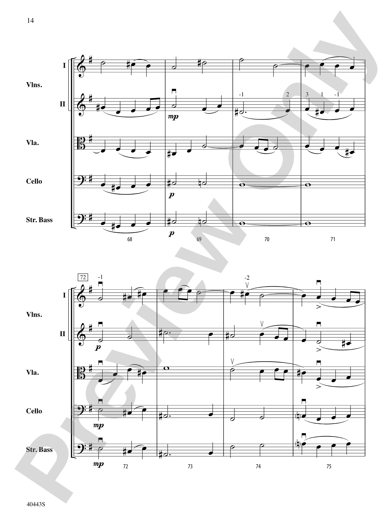 Two Movements from Seven Characteristic Pieces, Op. 7: String Orchestra Conductor Score & Parts