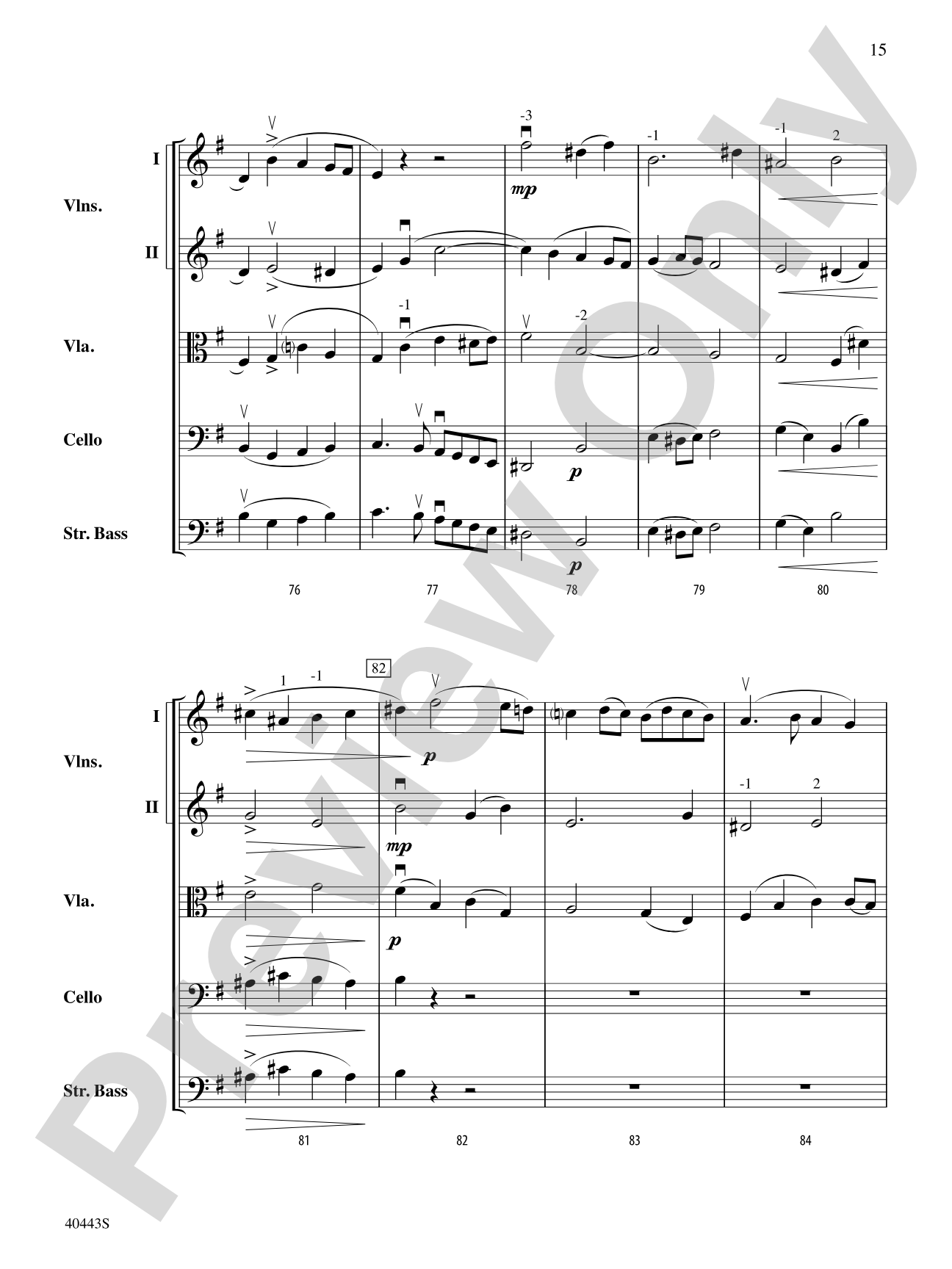 Two Movements from Seven Characteristic Pieces, Op. 7: String Orchestra Conductor Score & Parts