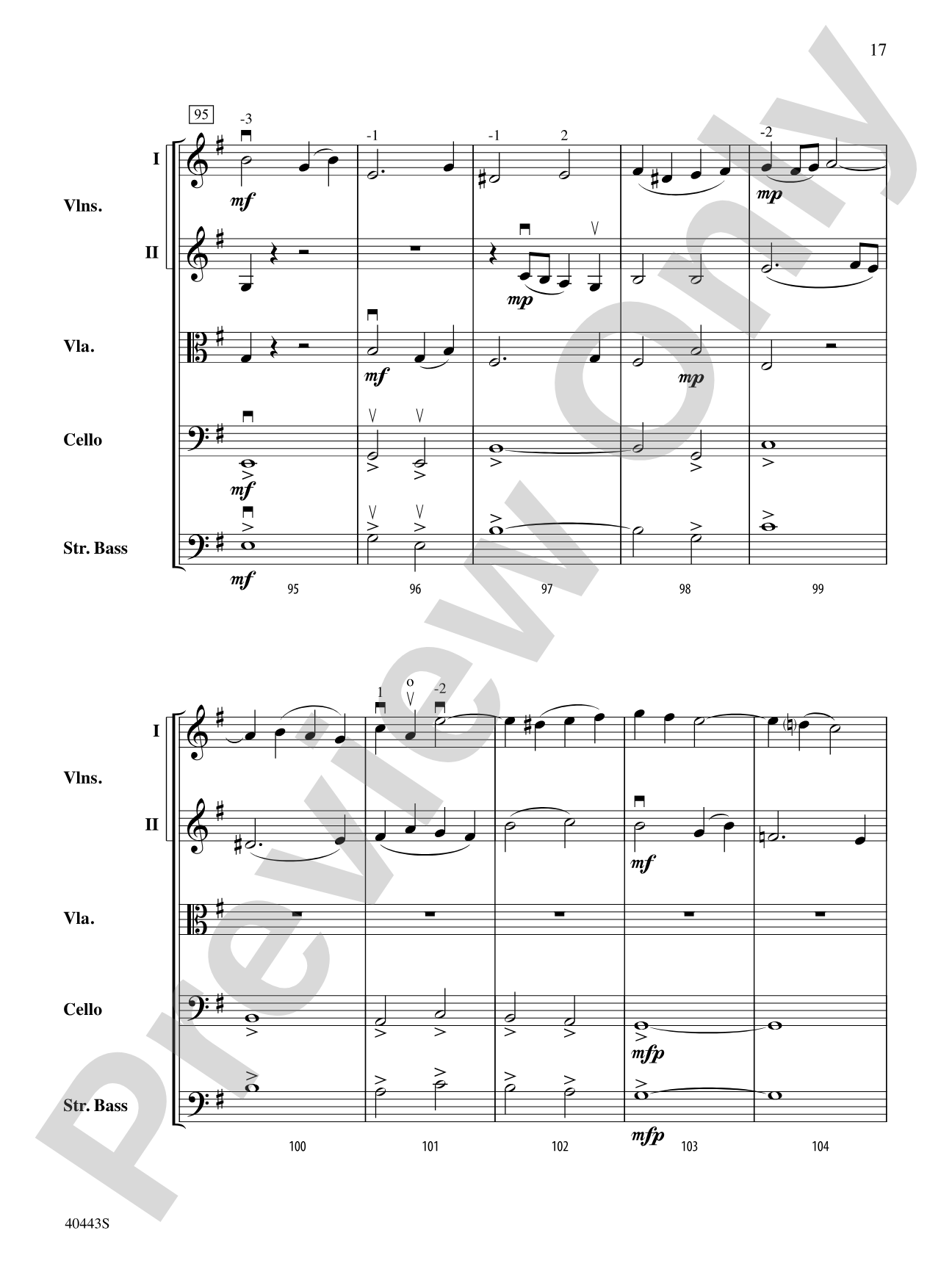 Two Movements from Seven Characteristic Pieces, Op. 7: String Orchestra Conductor Score & Parts