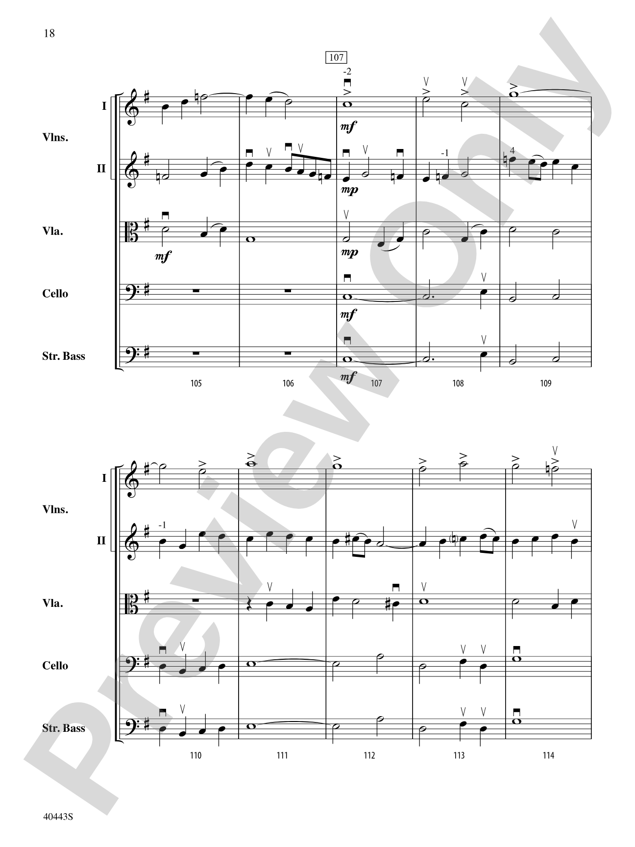 Two Movements from Seven Characteristic Pieces, Op. 7: String Orchestra Conductor Score & Parts