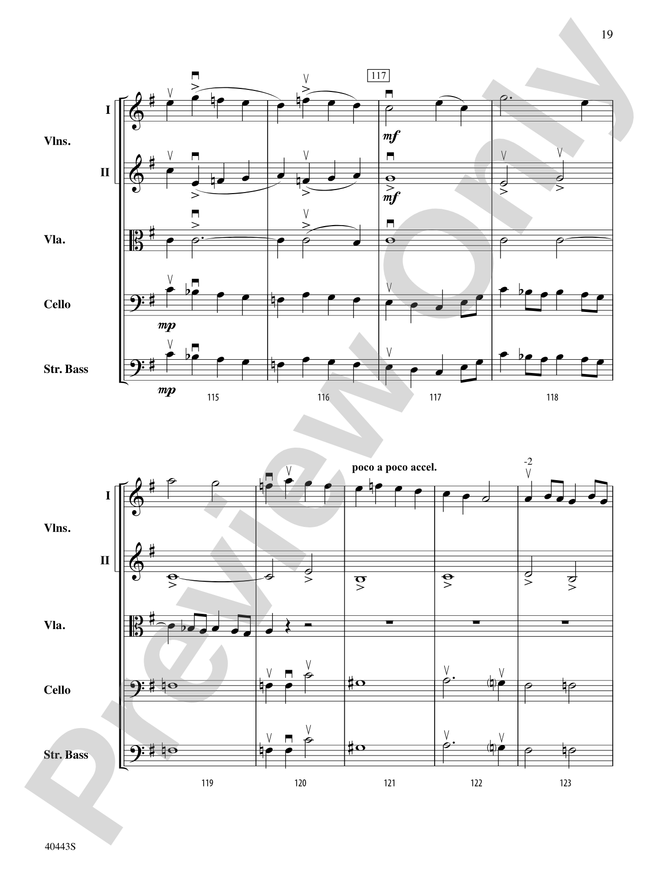 Two Movements from Seven Characteristic Pieces, Op. 7: String Orchestra Conductor Score & Parts
