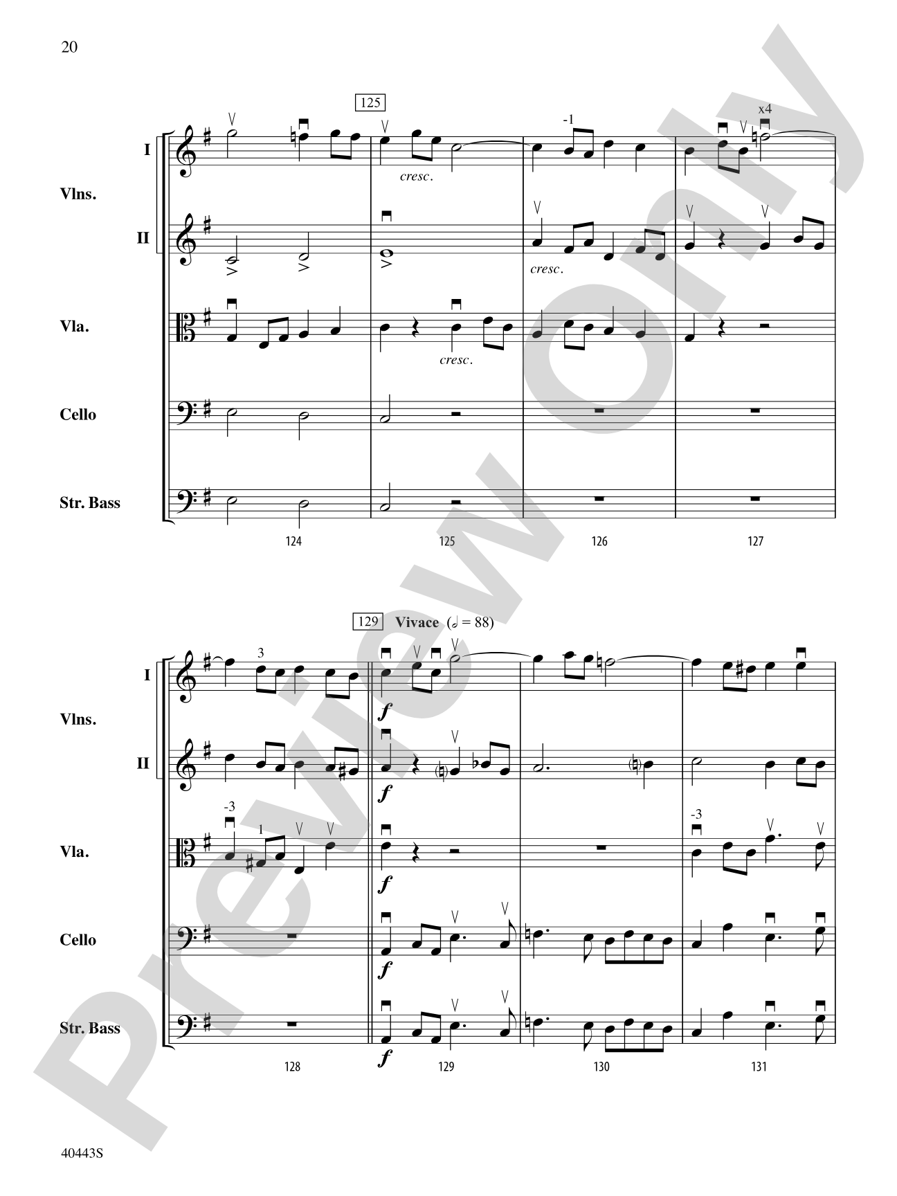 Two Movements from Seven Characteristic Pieces, Op. 7: String Orchestra Conductor Score & Parts