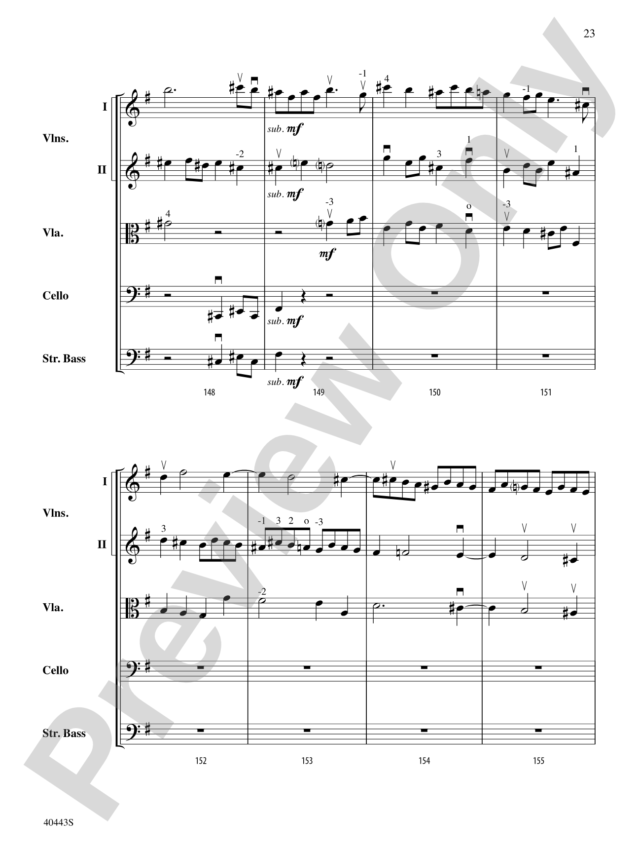 Two Movements from Seven Characteristic Pieces, Op. 7: String Orchestra Conductor Score & Parts