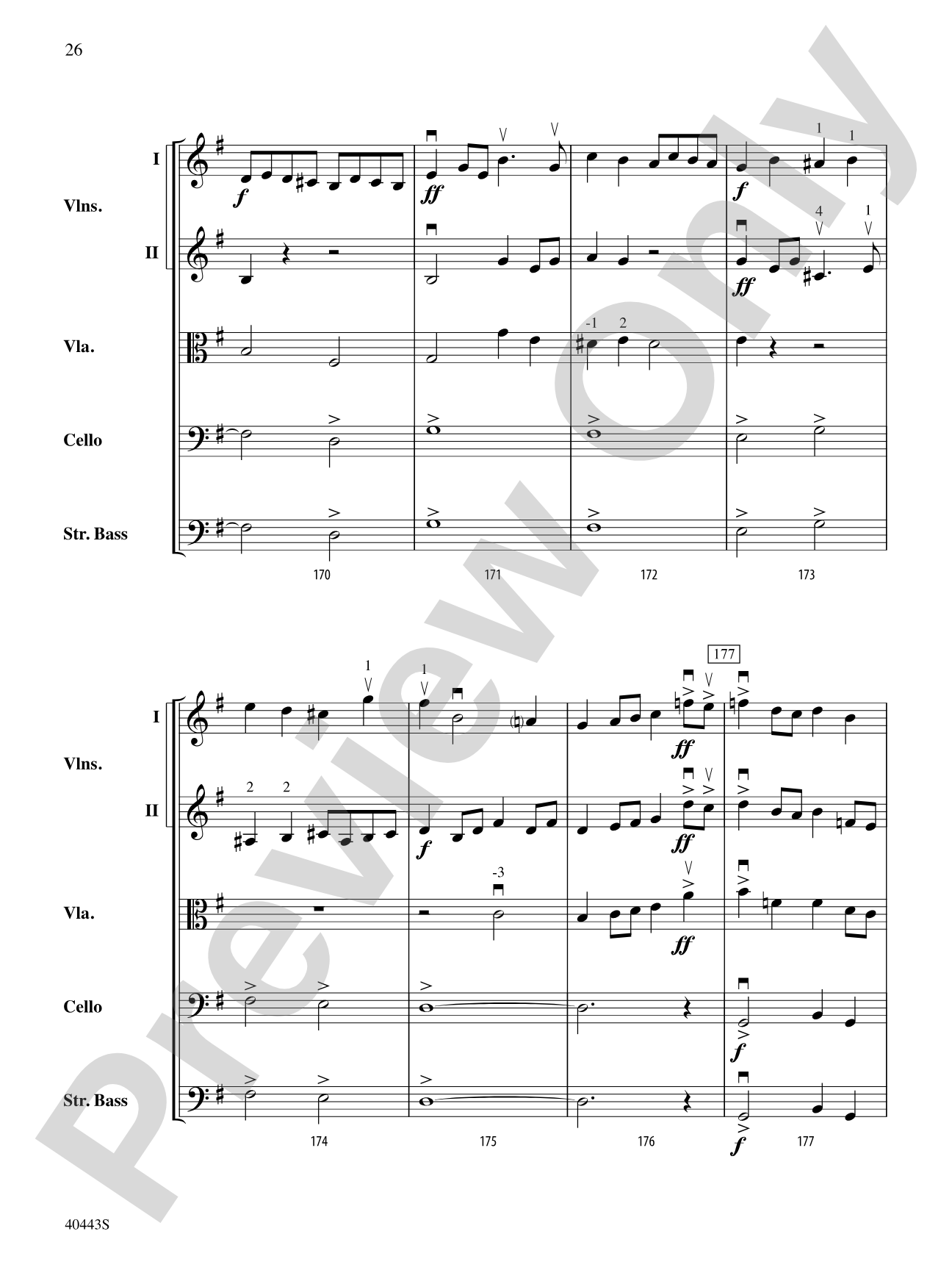 Two Movements from Seven Characteristic Pieces, Op. 7: String Orchestra Conductor Score & Parts