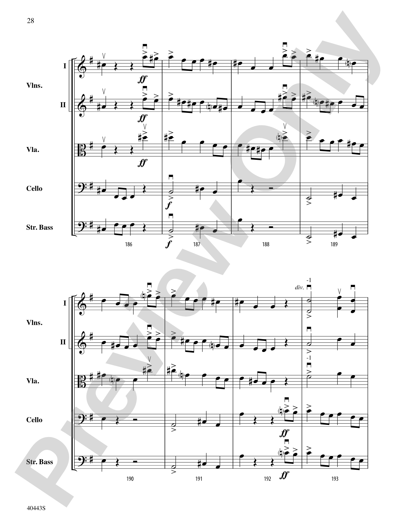 Two Movements from Seven Characteristic Pieces, Op. 7: String Orchestra Conductor Score & Parts