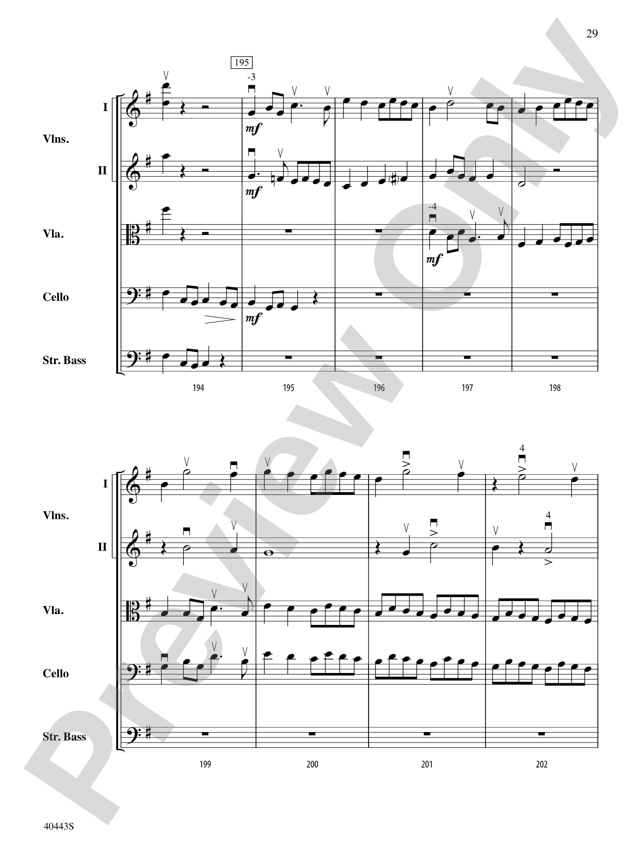 Two Movements from Seven Characteristic Pieces, Op. 7: String Orchestra Conductor Score & Parts