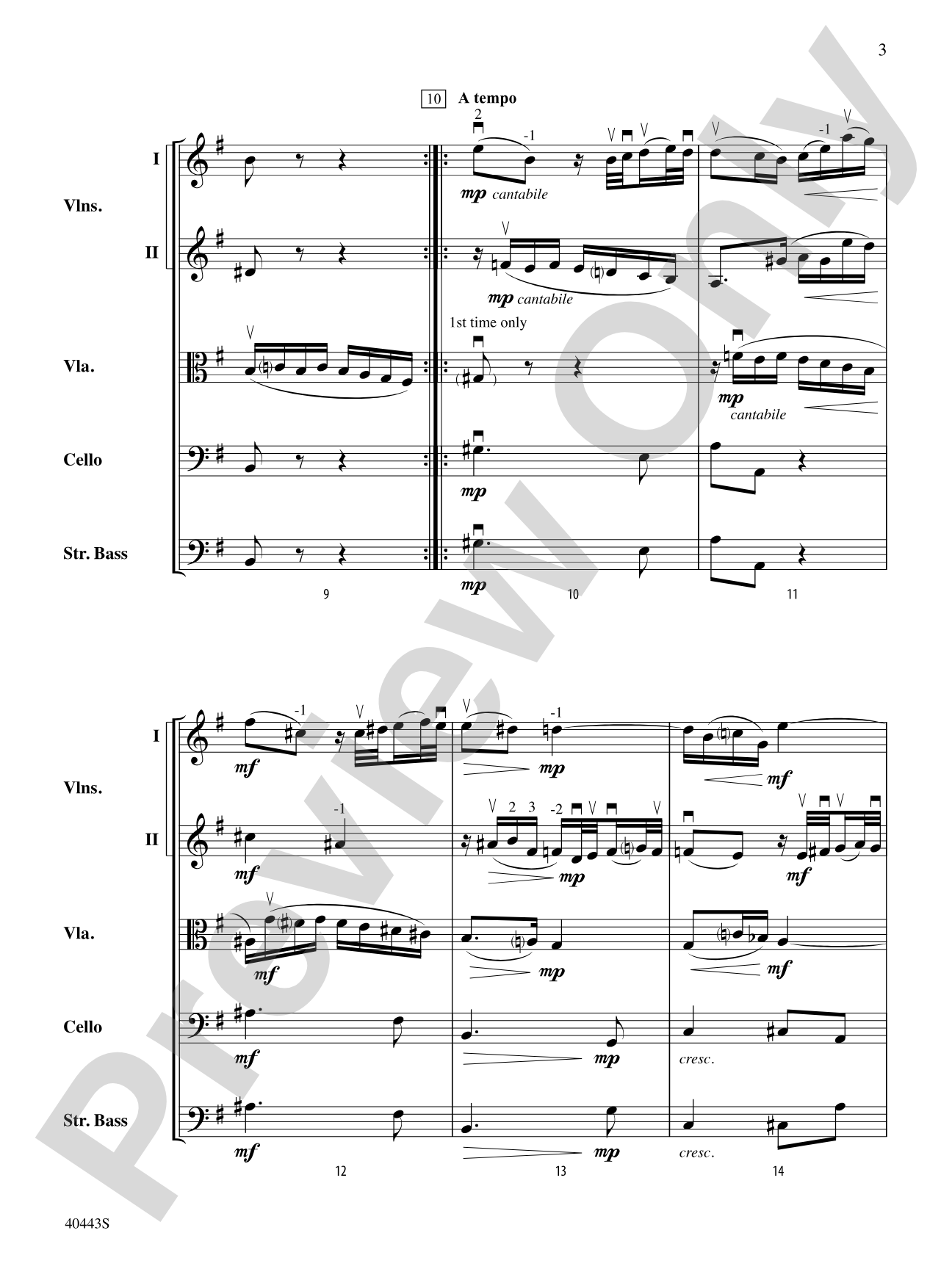 Two Movements from Seven Characteristic Pieces, Op. 7: String Orchestra Conductor Score & Parts