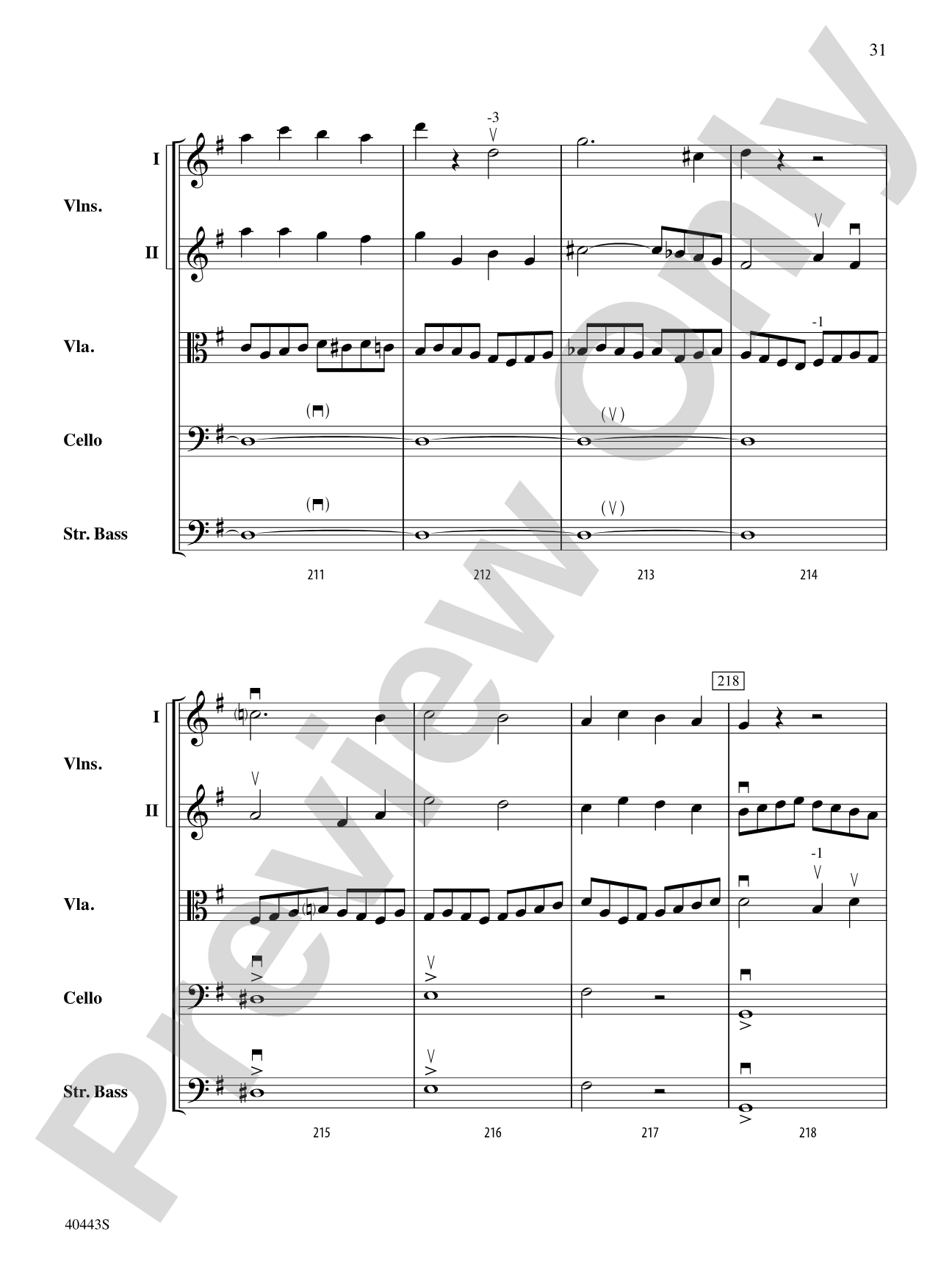 Two Movements from Seven Characteristic Pieces, Op. 7: String Orchestra Conductor Score & Parts