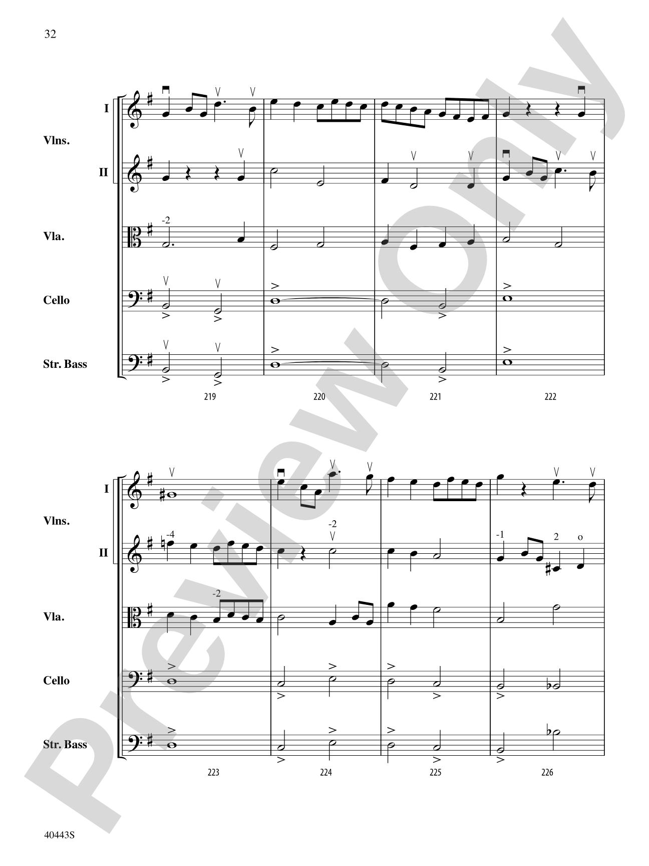 Two Movements from Seven Characteristic Pieces, Op. 7: String Orchestra Conductor Score & Parts