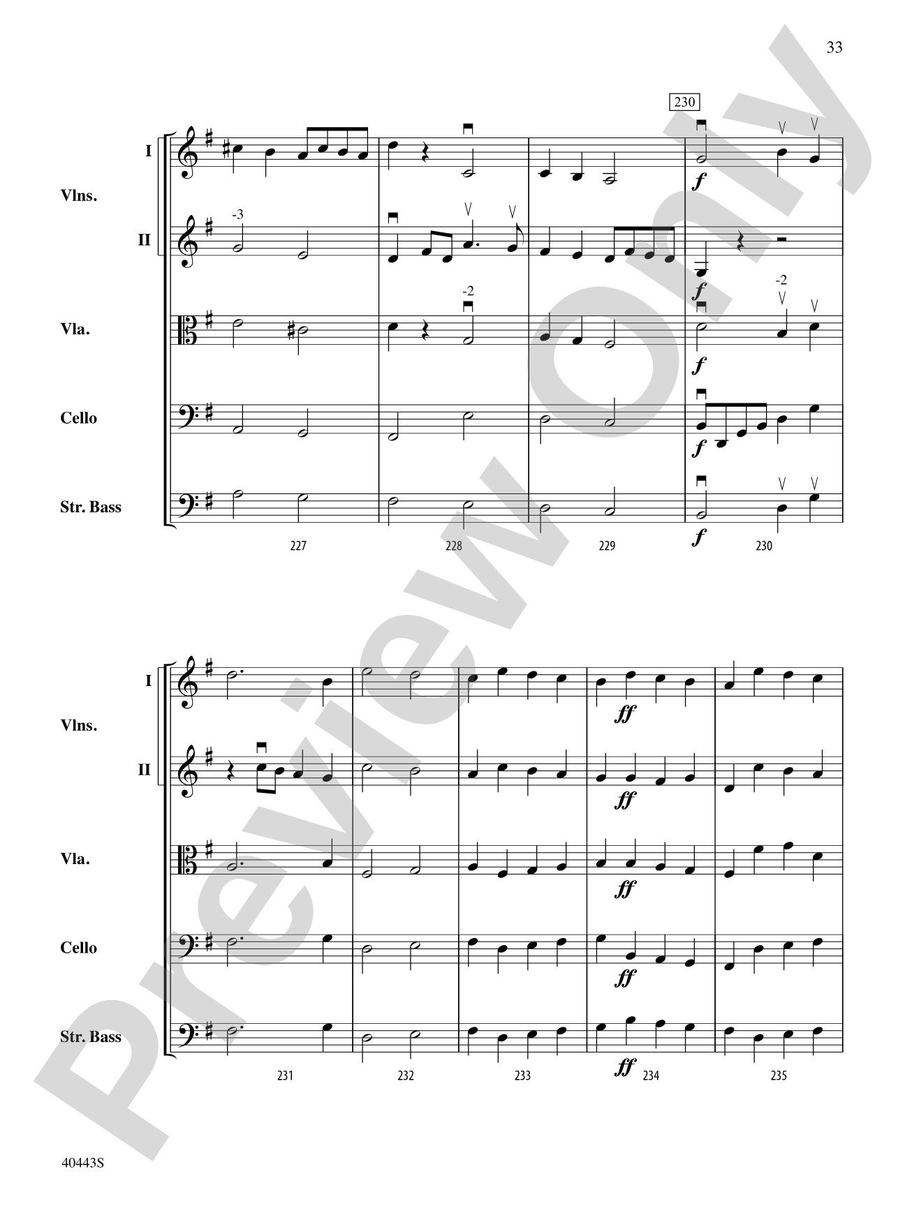 Two Movements from Seven Characteristic Pieces, Op. 7: String Orchestra Conductor Score & Parts