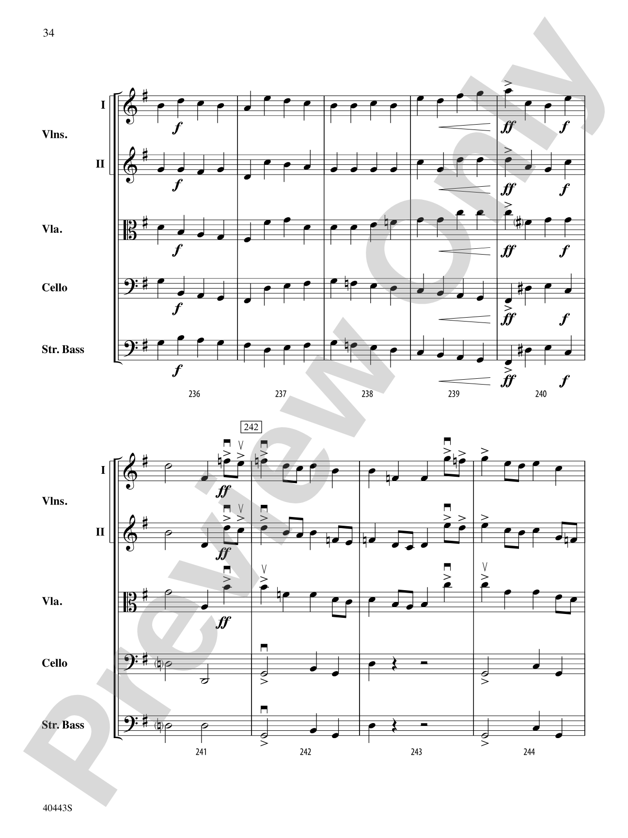 Two Movements from Seven Characteristic Pieces, Op. 7: String Orchestra Conductor Score & Parts