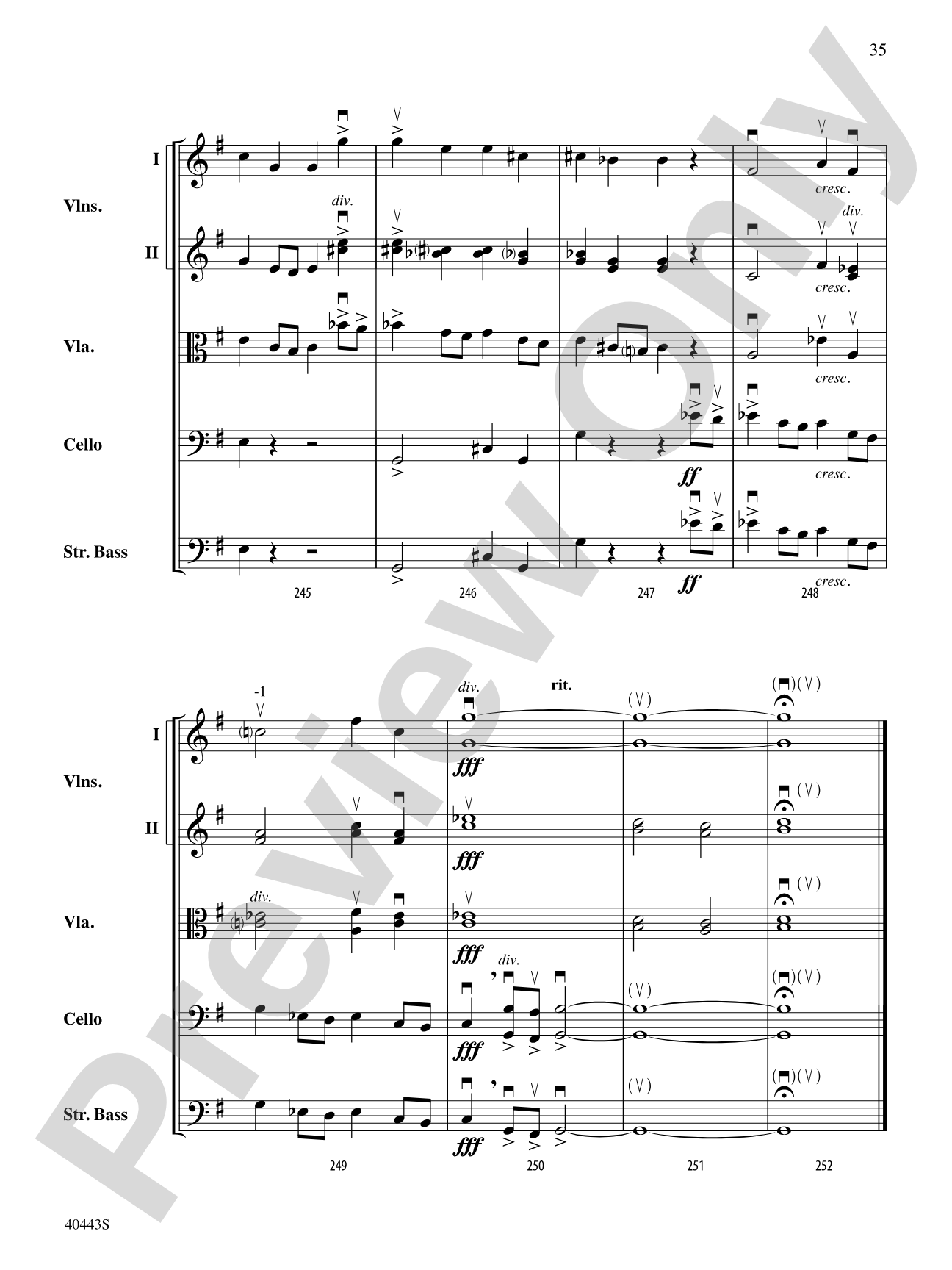 Two Movements from Seven Characteristic Pieces, Op. 7: String Orchestra Conductor Score & Parts