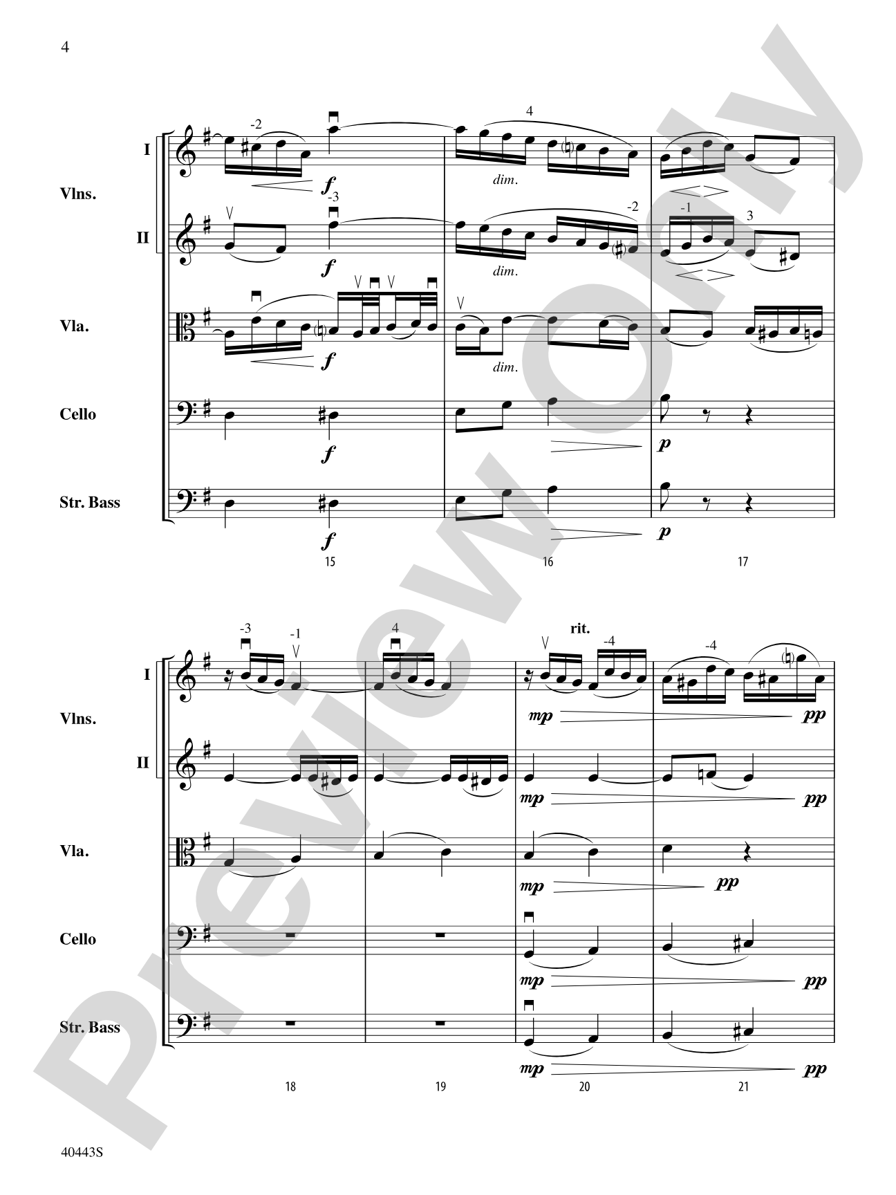 Two Movements from Seven Characteristic Pieces, Op. 7: String Orchestra Conductor Score & Parts