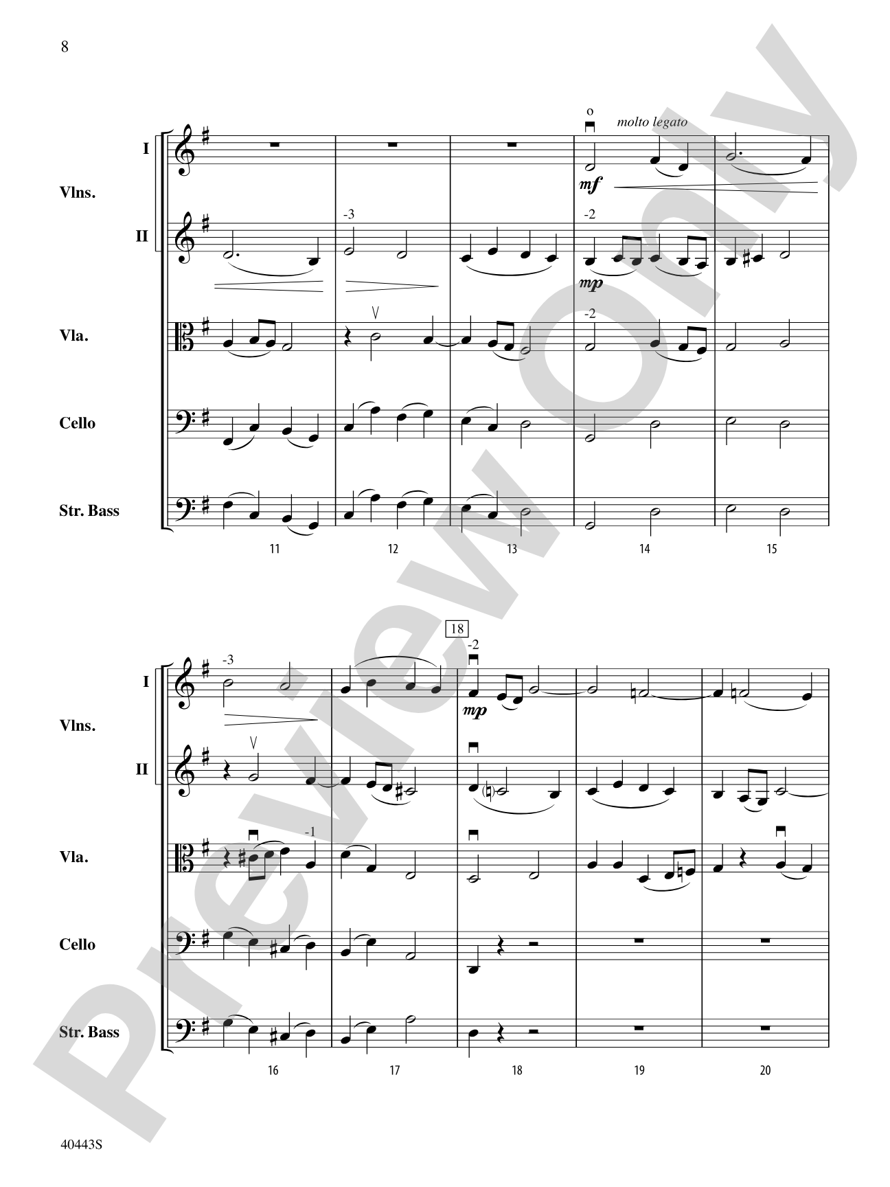 Two Movements from Seven Characteristic Pieces, Op. 7: String Orchestra Conductor Score & Parts
