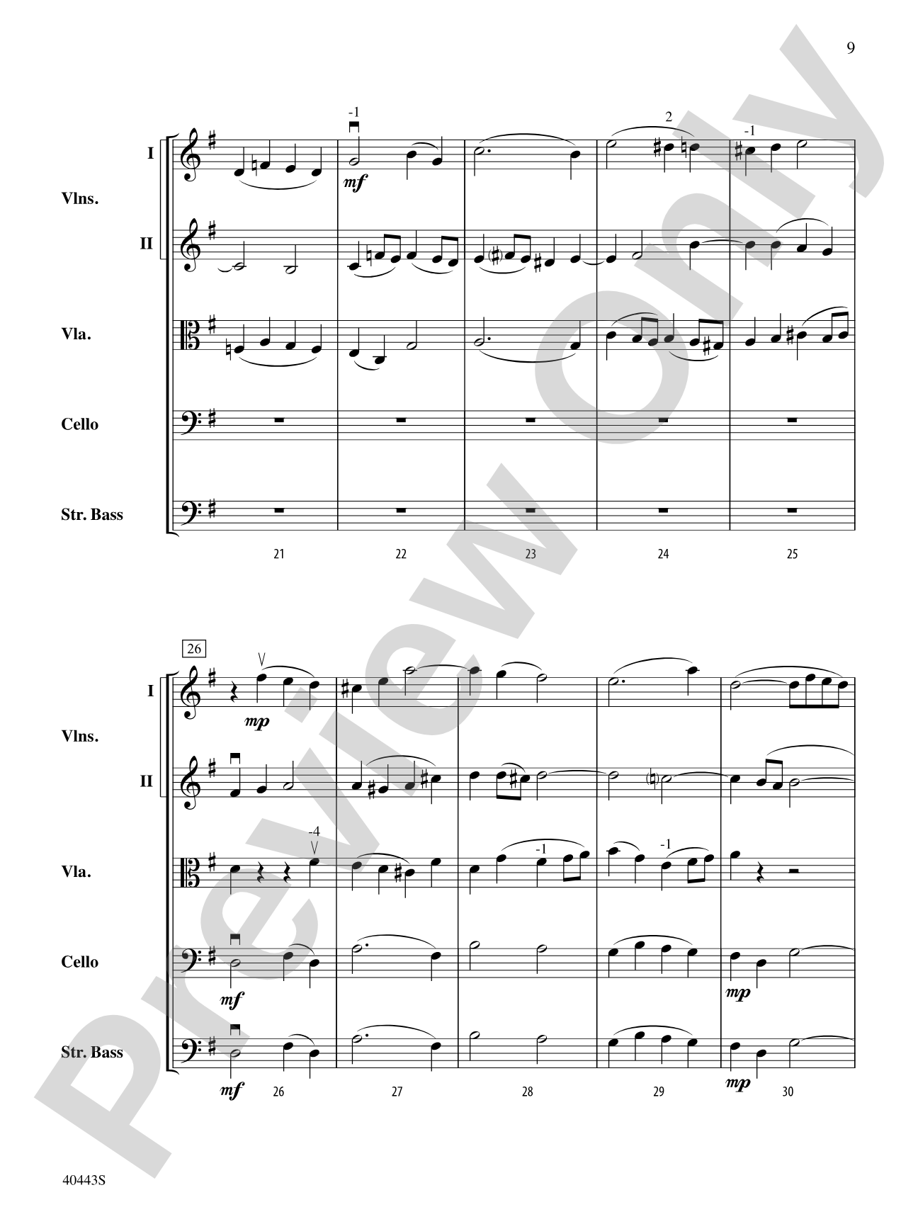 Two Movements from Seven Characteristic Pieces, Op. 7: String Orchestra Conductor Score & Parts