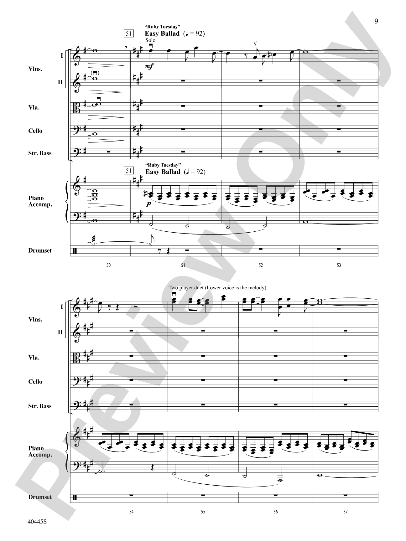 The Rolling Stones on Tour: String Orchestra Conductor Score & Parts