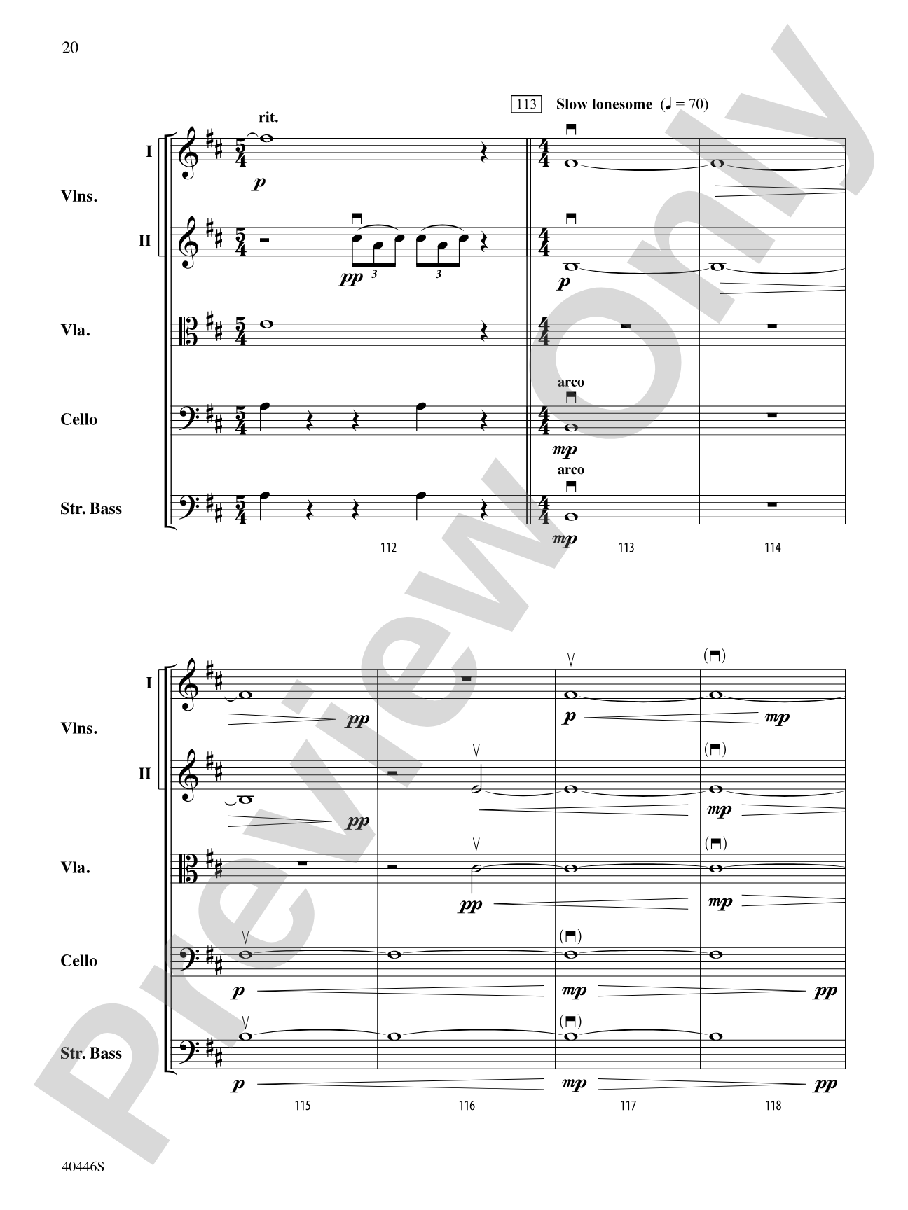 Apotheosis: String Orchestra Conductor Score & Parts