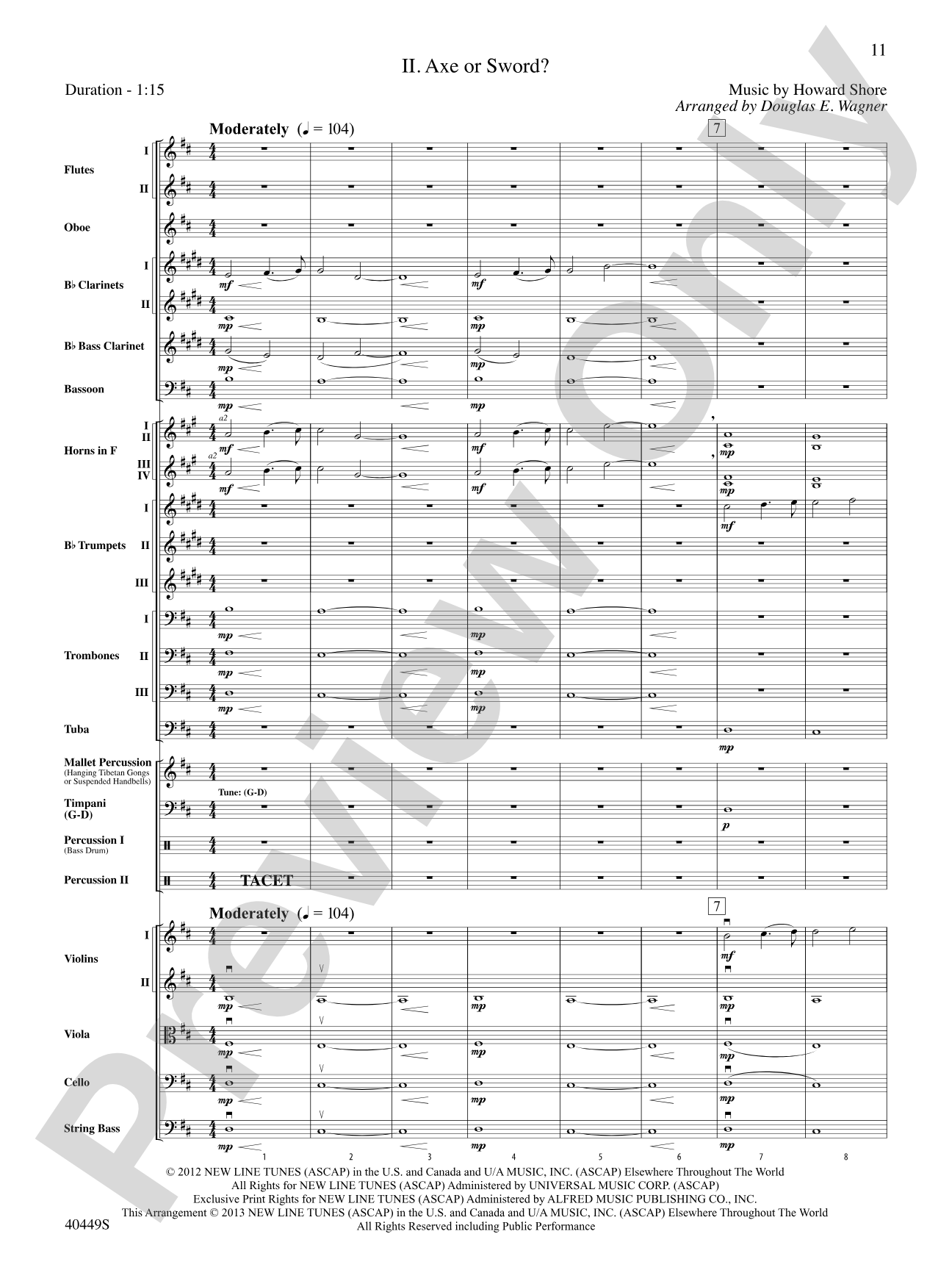The Hobbit: An Unexpected Journey, Suite from: Full Orchestra Conductor Score & Parts