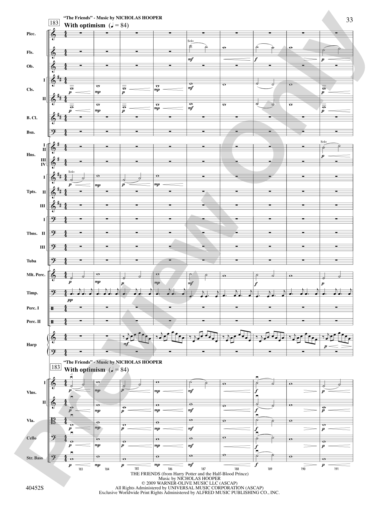 The Complete Harry Potter: Full Orchestra Conductor Score & Parts