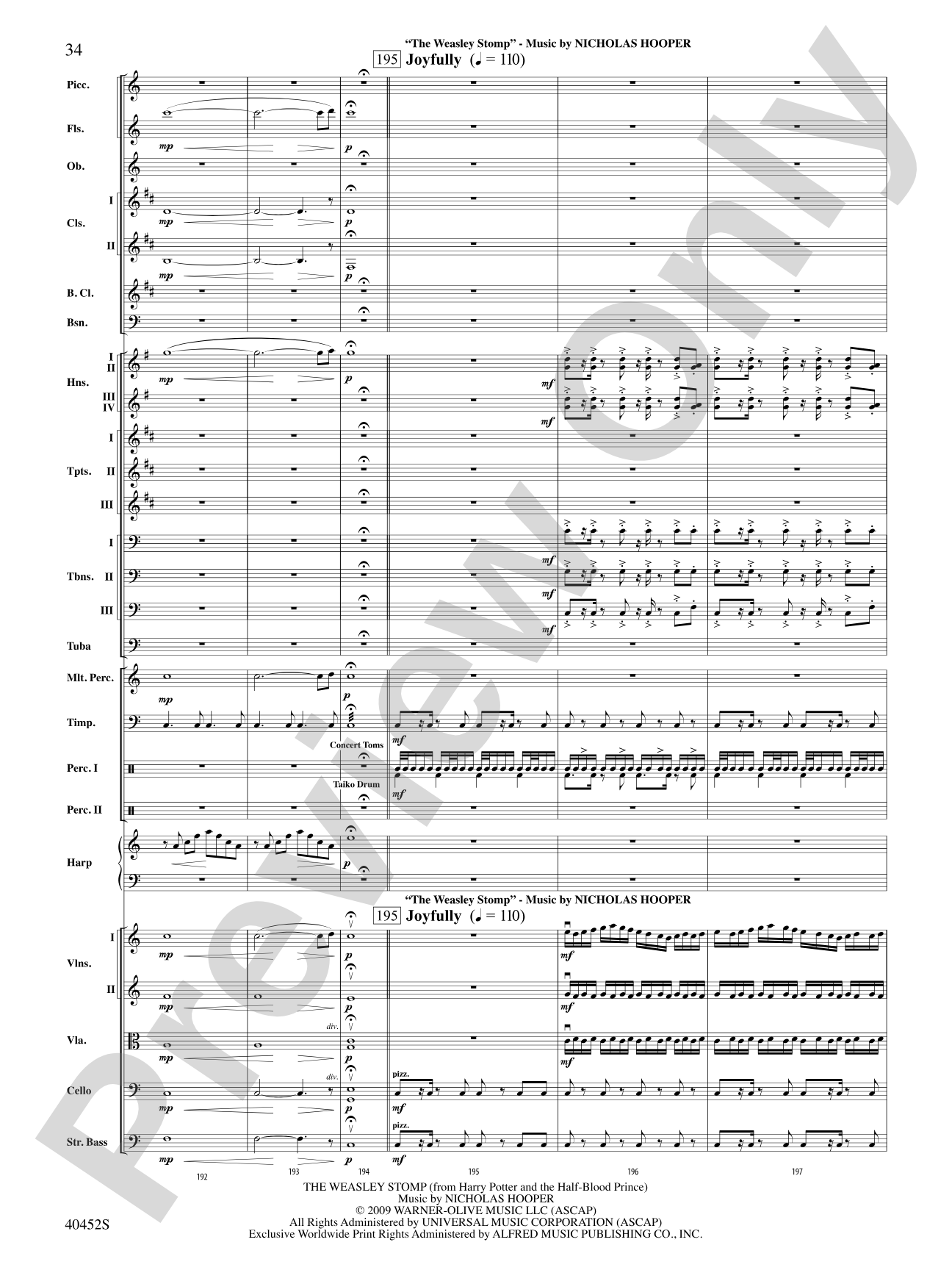 The Complete Harry Potter: Full Orchestra Conductor Score & Parts