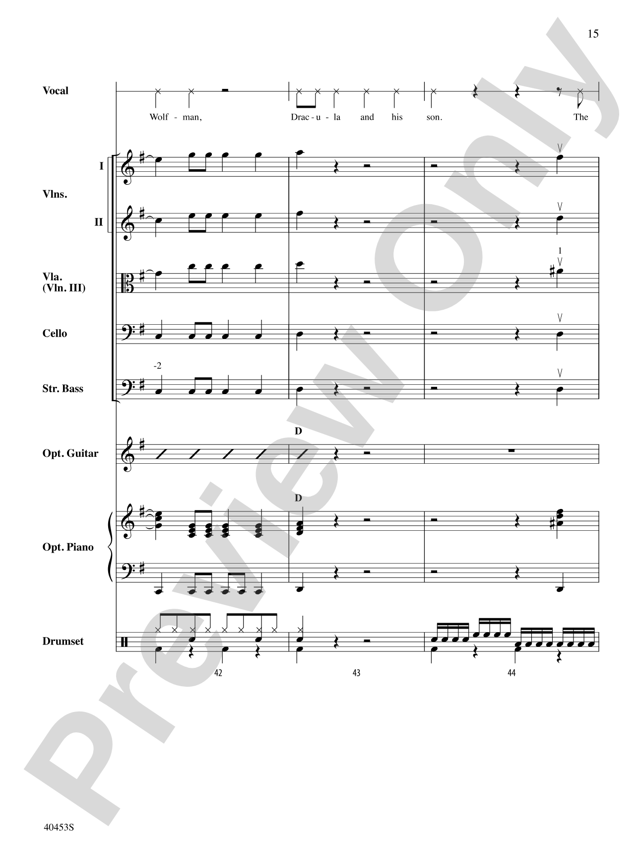 Monster Mash: String Orchestra Conductor Score & Parts