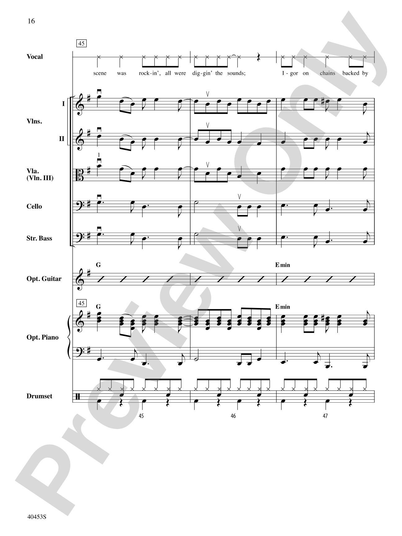 Monster Mash: String Orchestra Conductor Score & Parts
