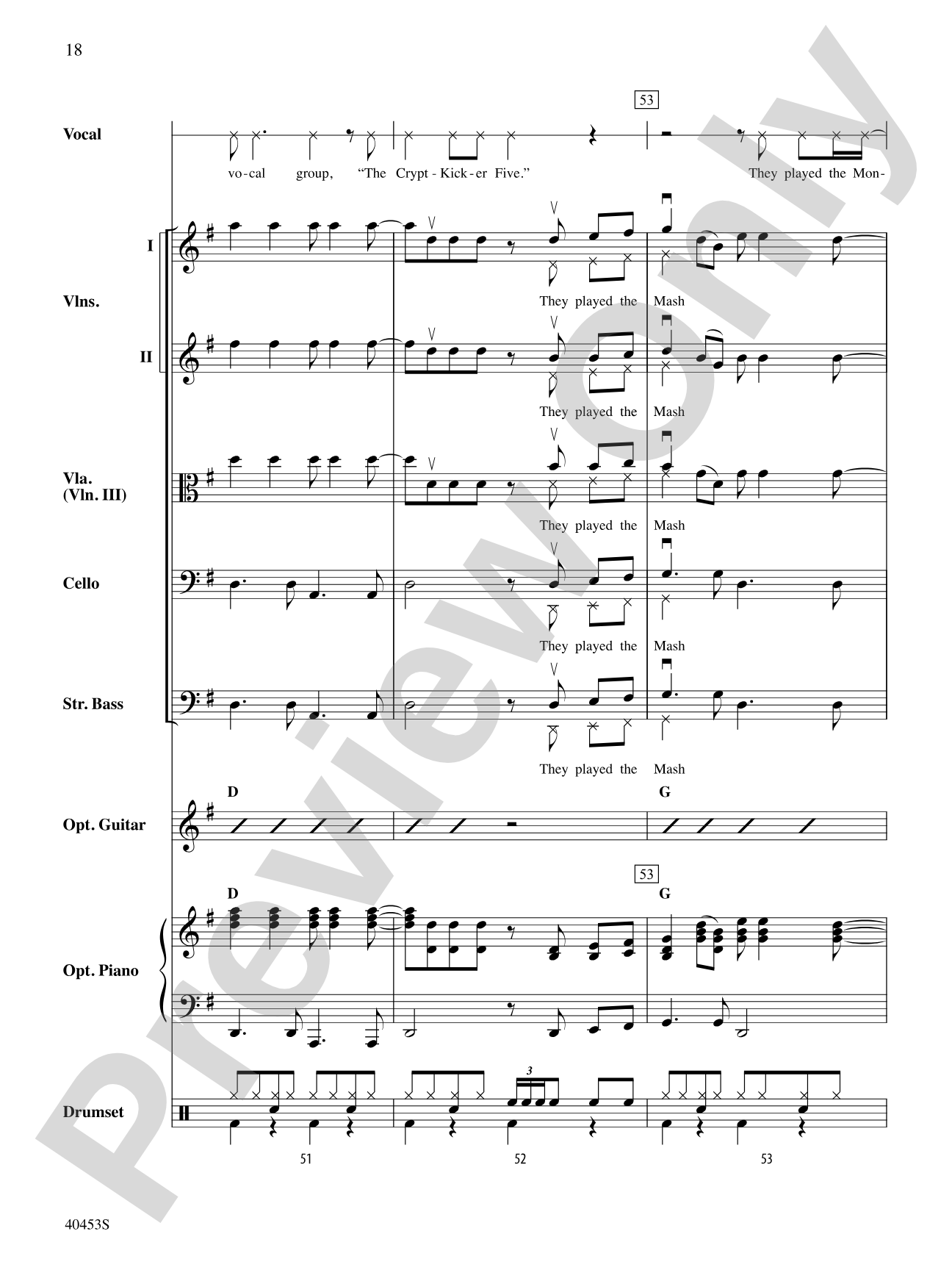 Monster Mash: String Orchestra Conductor Score & Parts