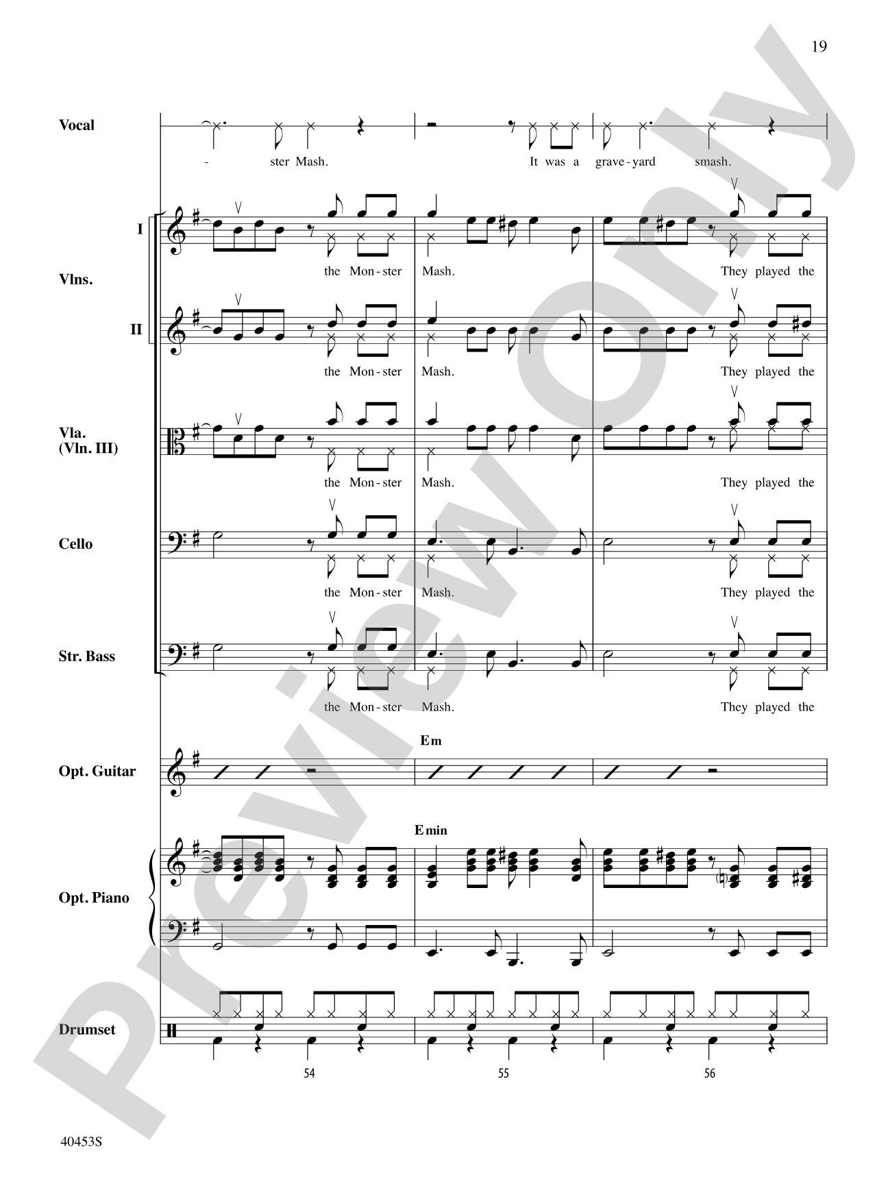 Monster Mash: String Orchestra Conductor Score & Parts