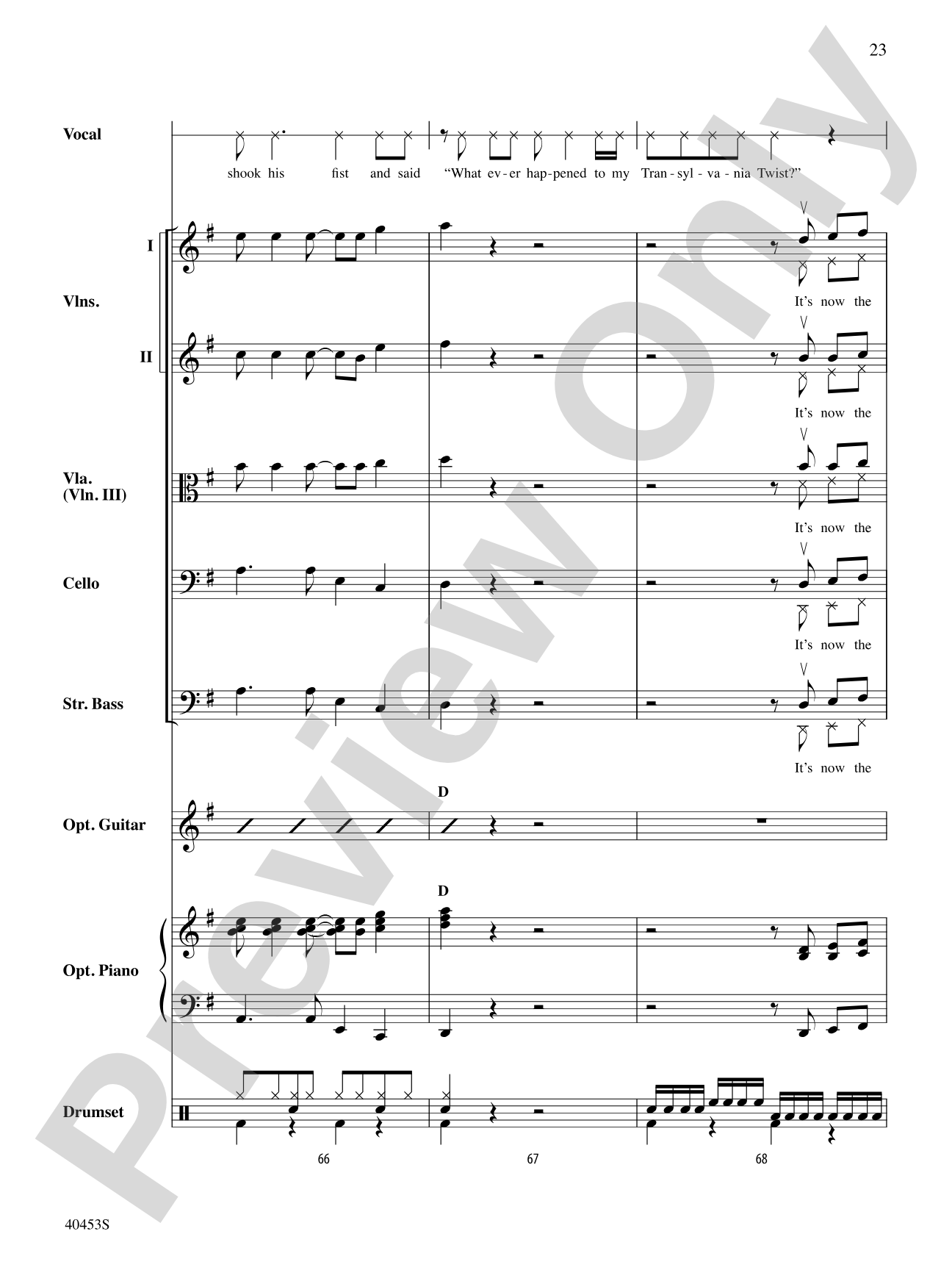 Monster Mash: String Orchestra Conductor Score & Parts