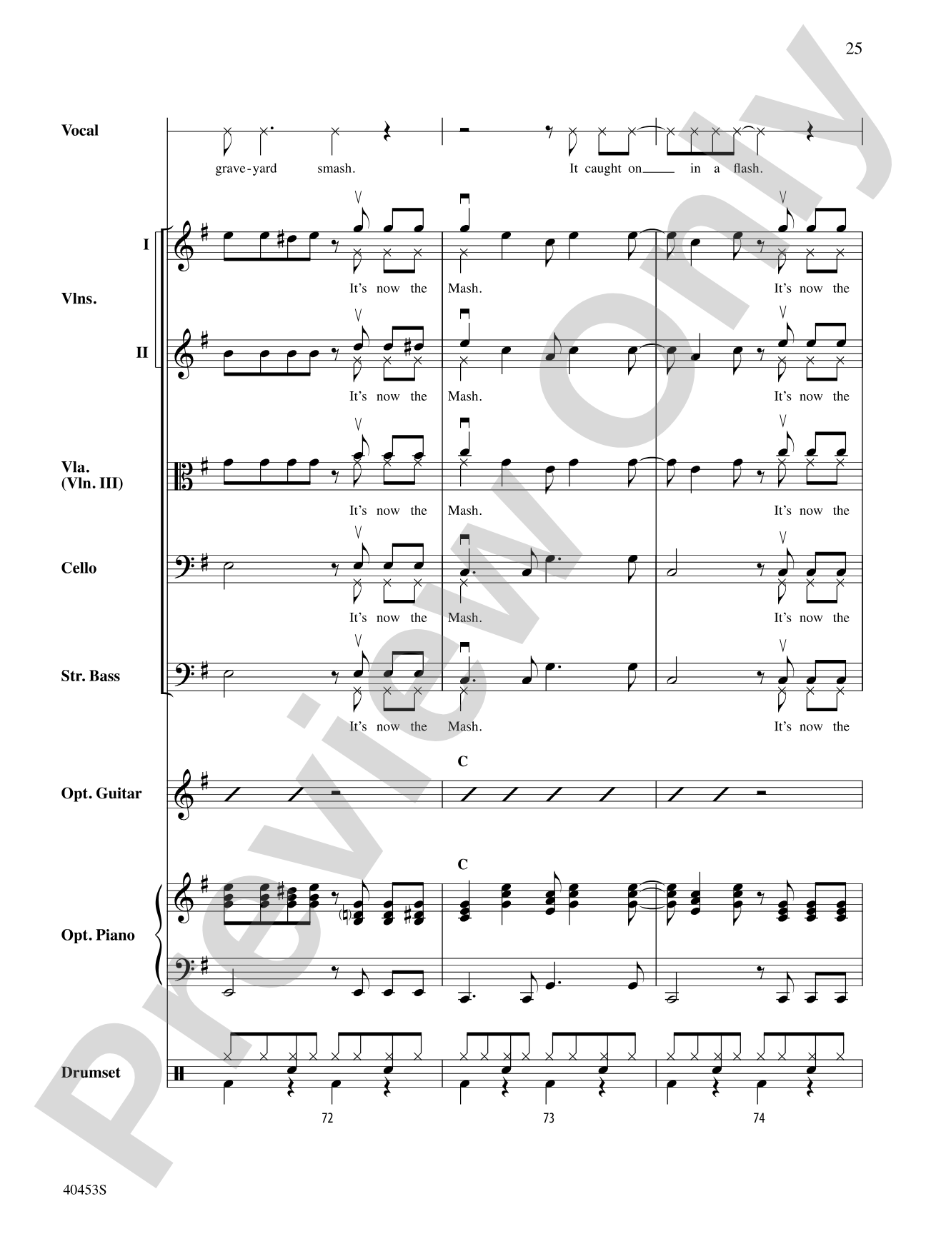 Monster Mash: String Orchestra Conductor Score & Parts