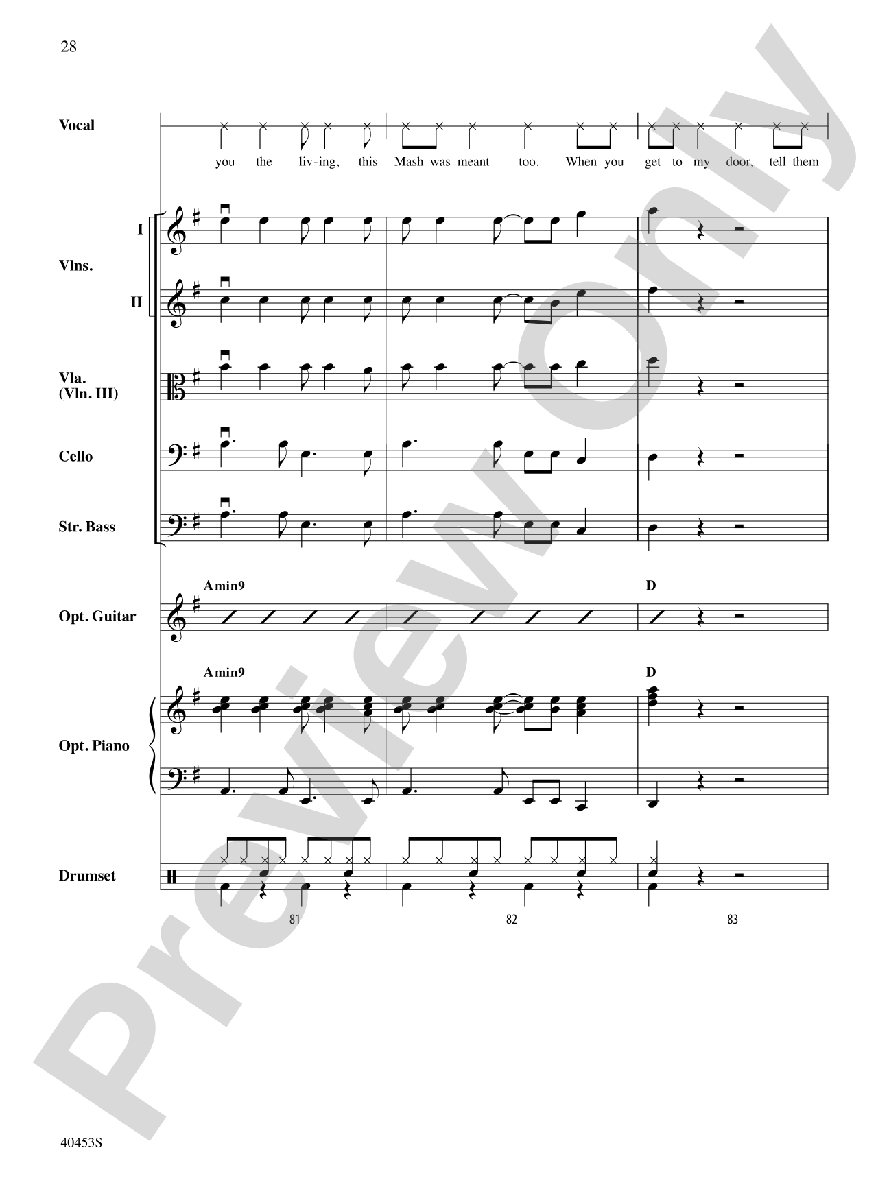Monster Mash: String Orchestra Conductor Score & Parts