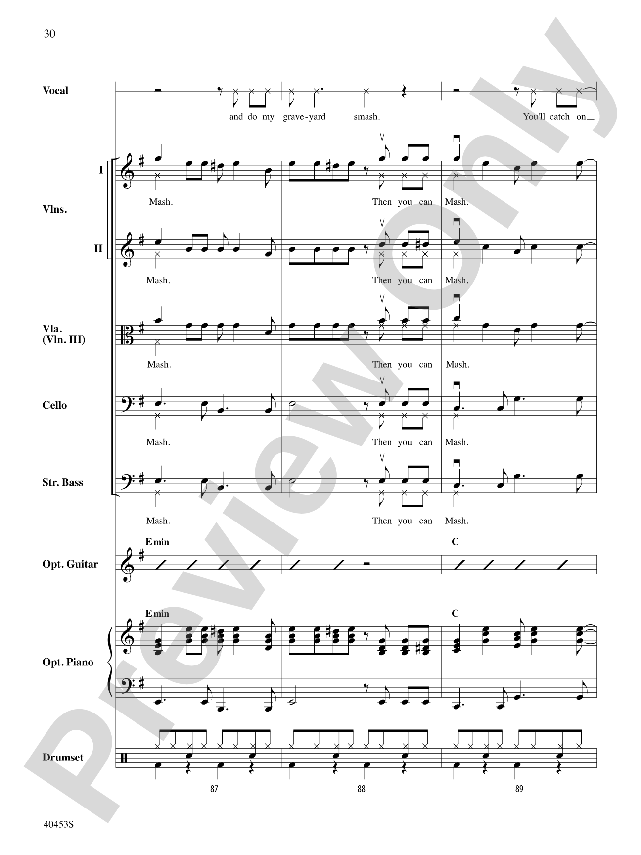 Monster Mash: String Orchestra Conductor Score & Parts