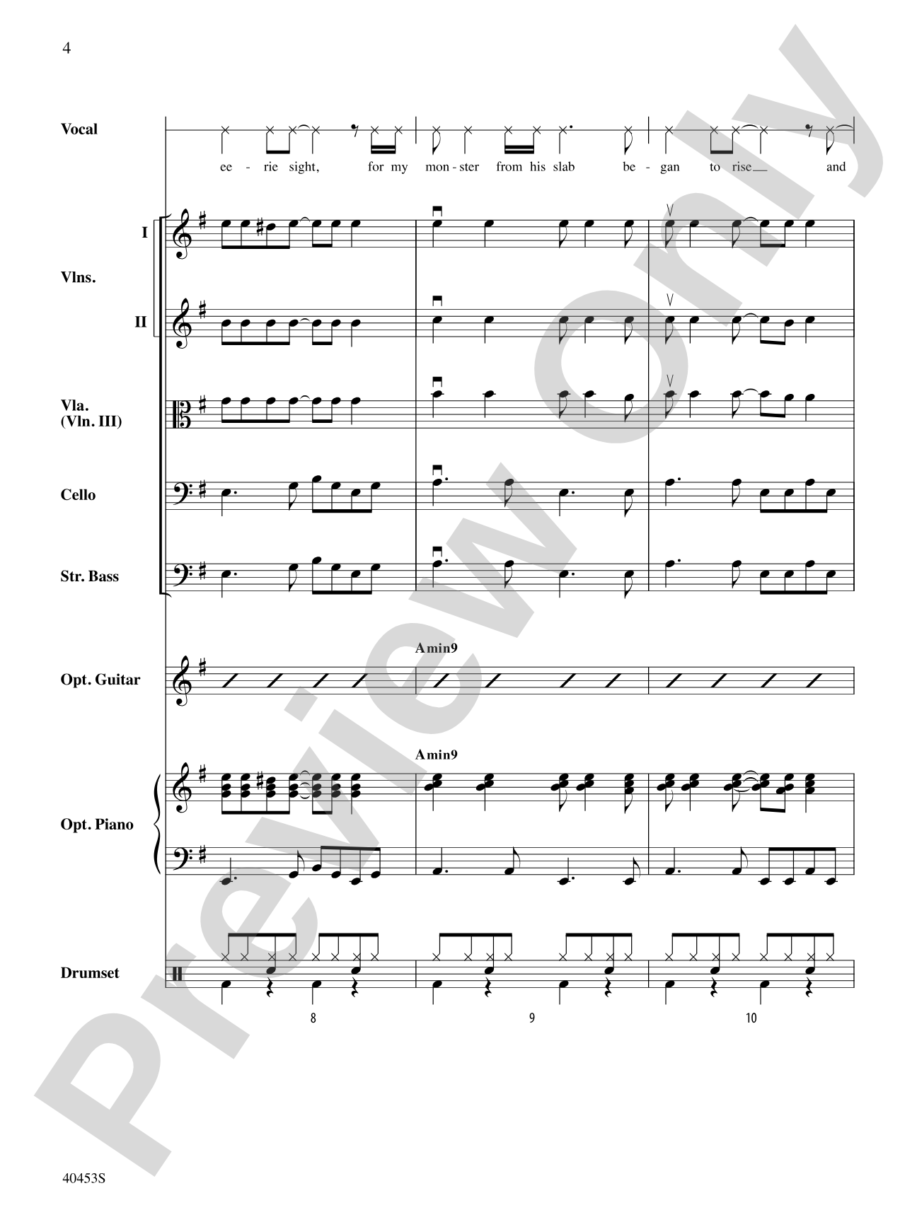 Monster Mash: String Orchestra Conductor Score & Parts