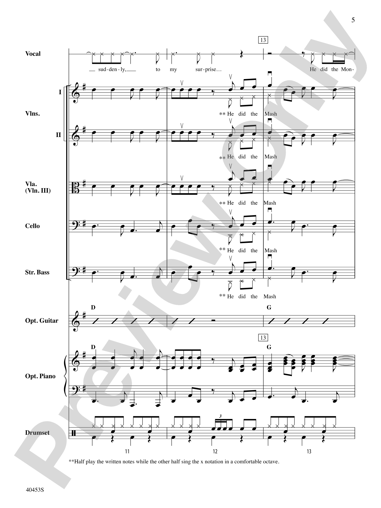 Monster Mash: String Orchestra Conductor Score & Parts