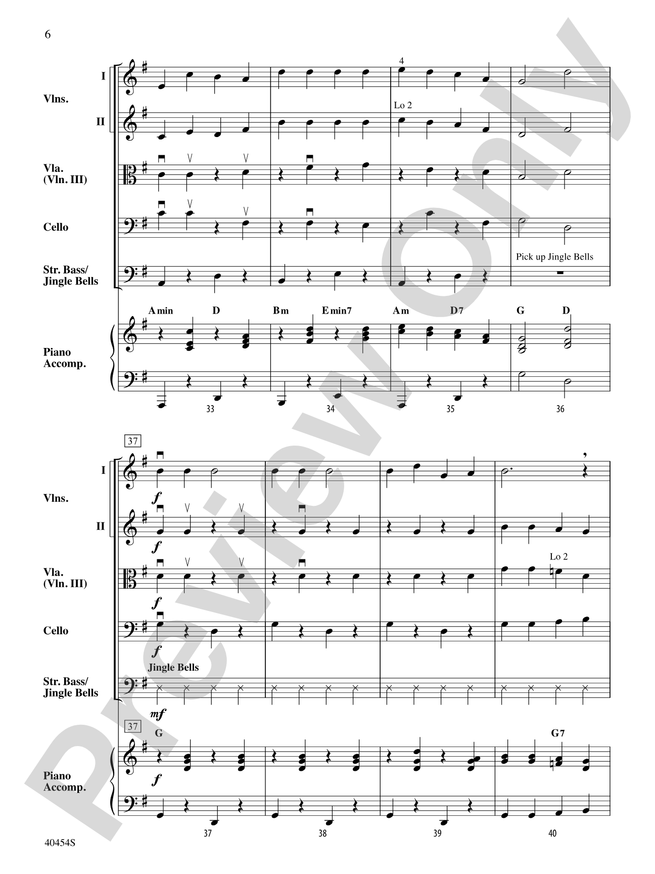 Jingle Basses: String Orchestra Conductor Score & Parts