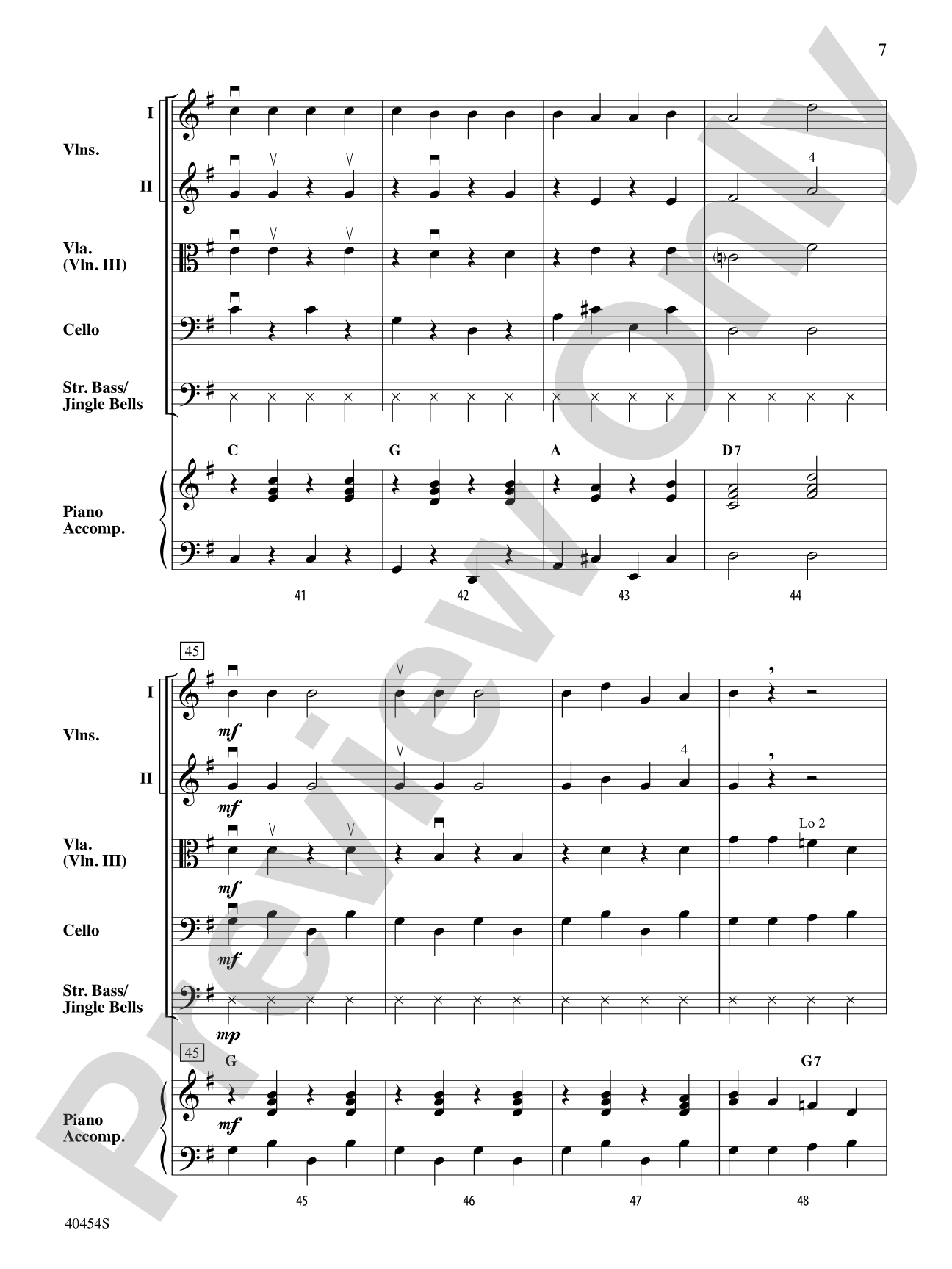 Jingle Basses: String Orchestra Conductor Score & Parts