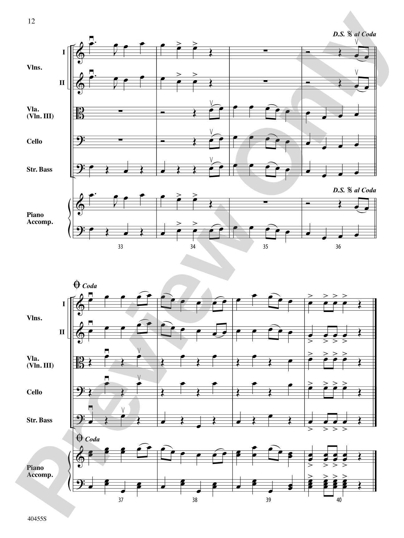 Forest Hills Folk Suite: String Orchestra Conductor Score & Parts