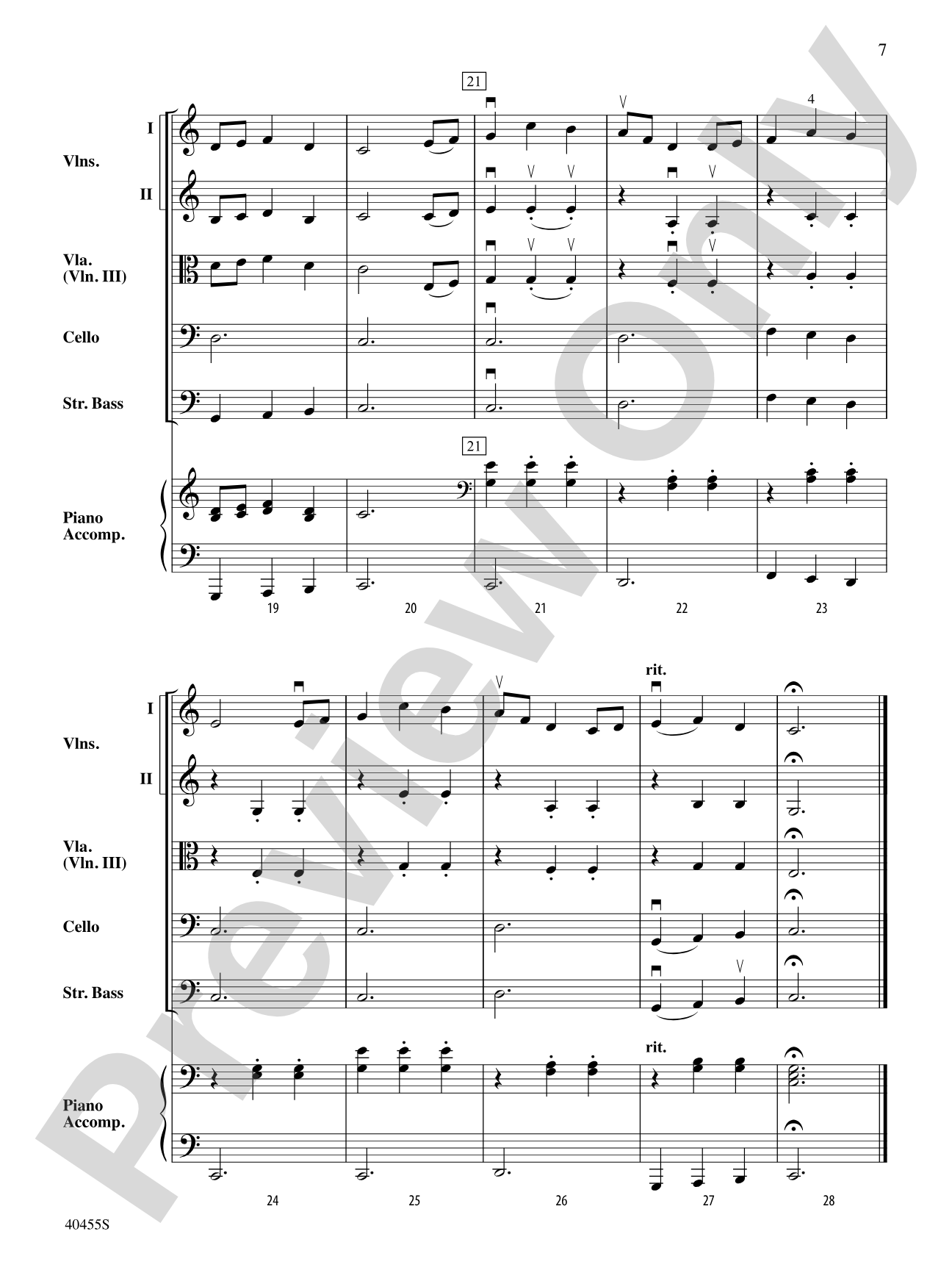 Forest Hills Folk Suite: String Orchestra Conductor Score & Parts