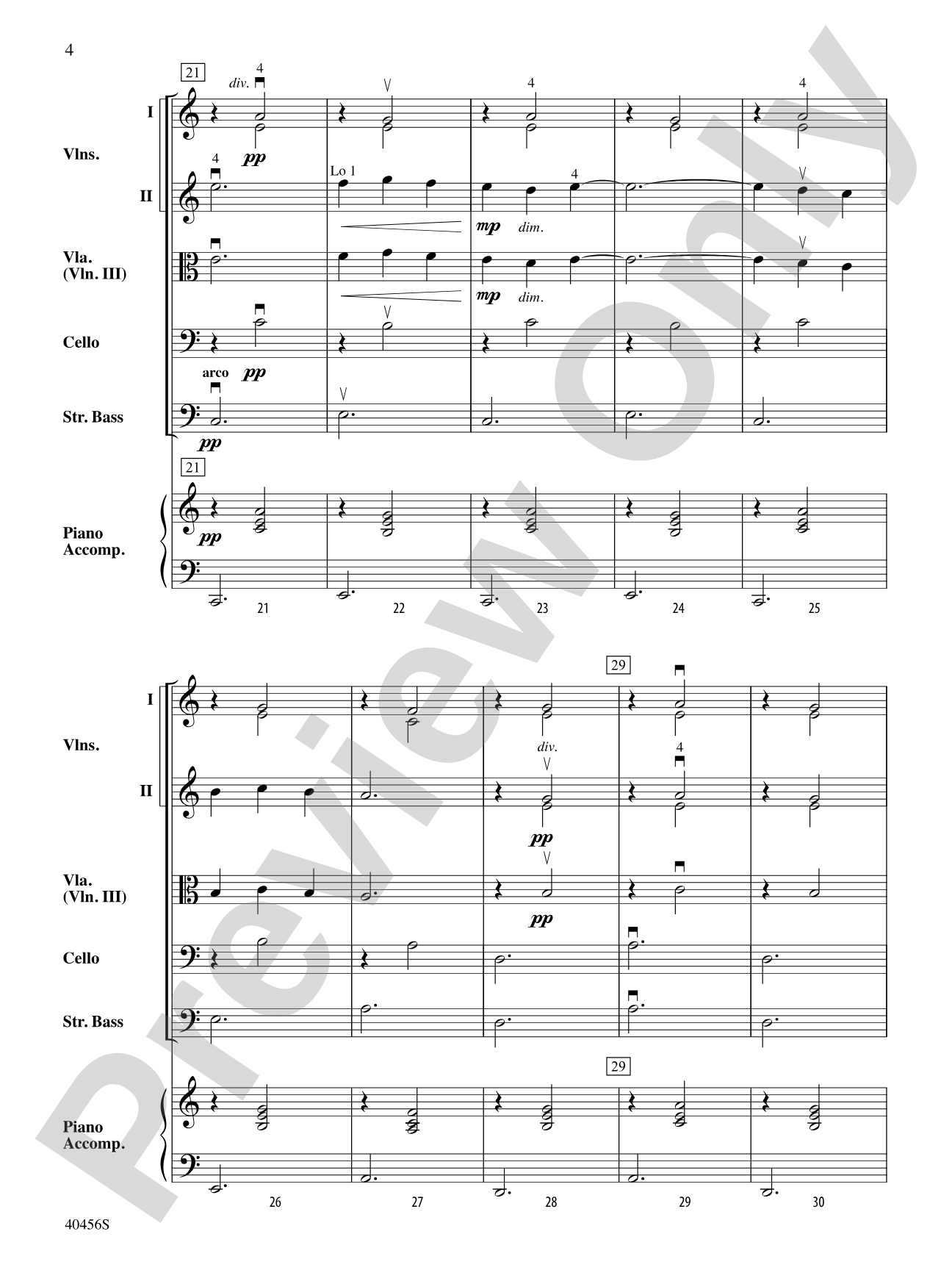 Gymnopédie No. 3: String Orchestra Conductor Score & Parts