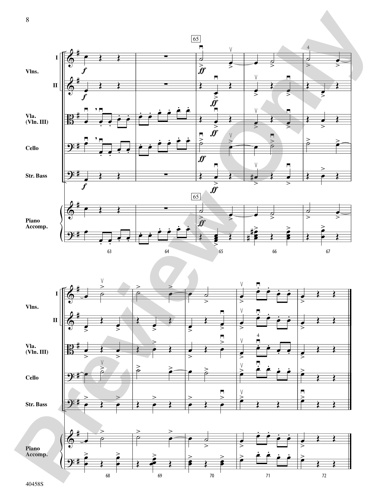 Sleeping Beauty Waltz: String Orchestra Conductor Score & Parts