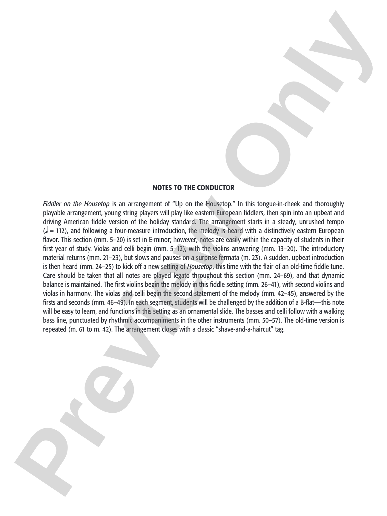 Fiddler on the Housetop: String Orchestra Conductor Score & Parts