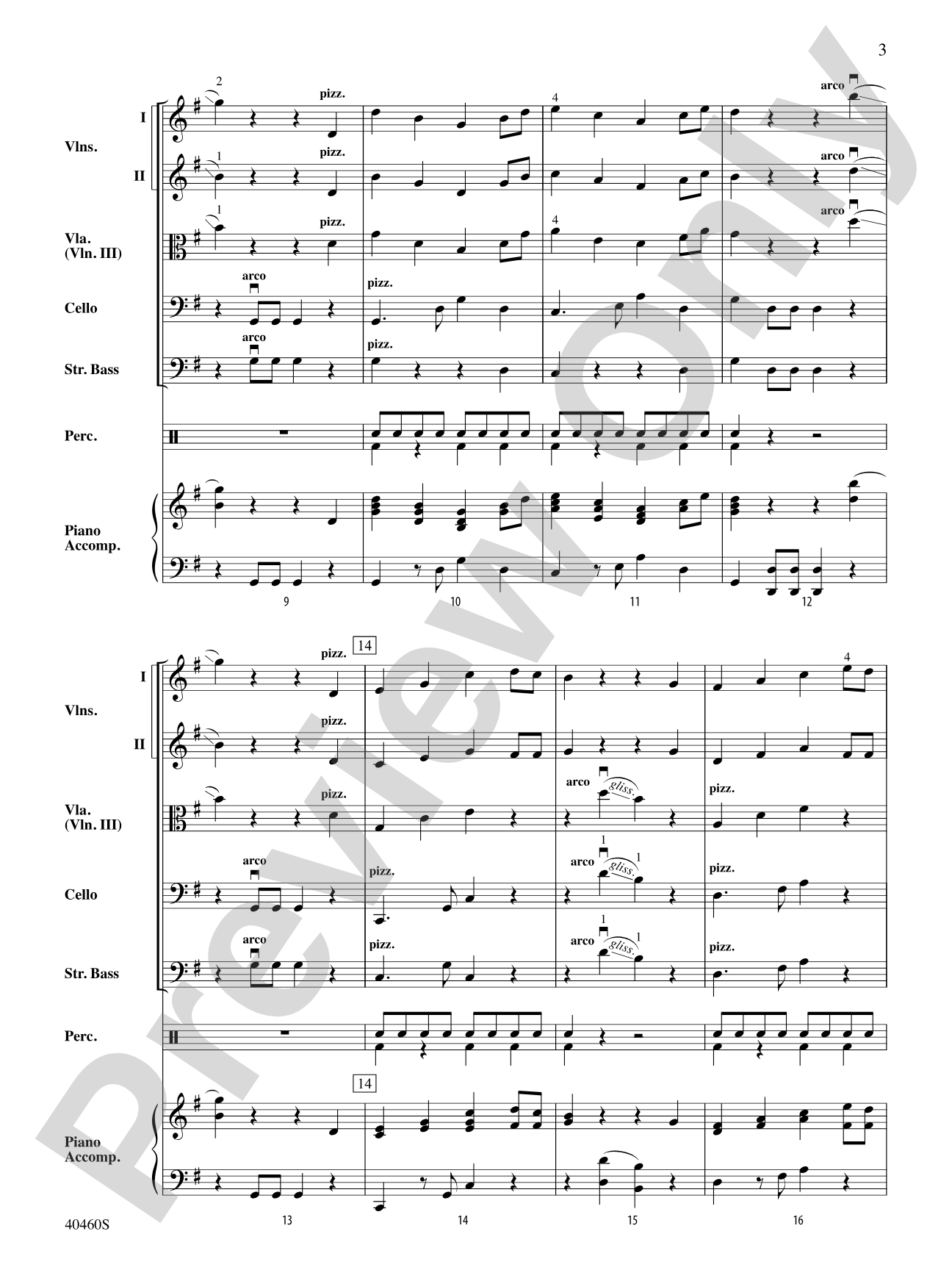 El Gato Pizzicato: String Orchestra Conductor Score & Parts