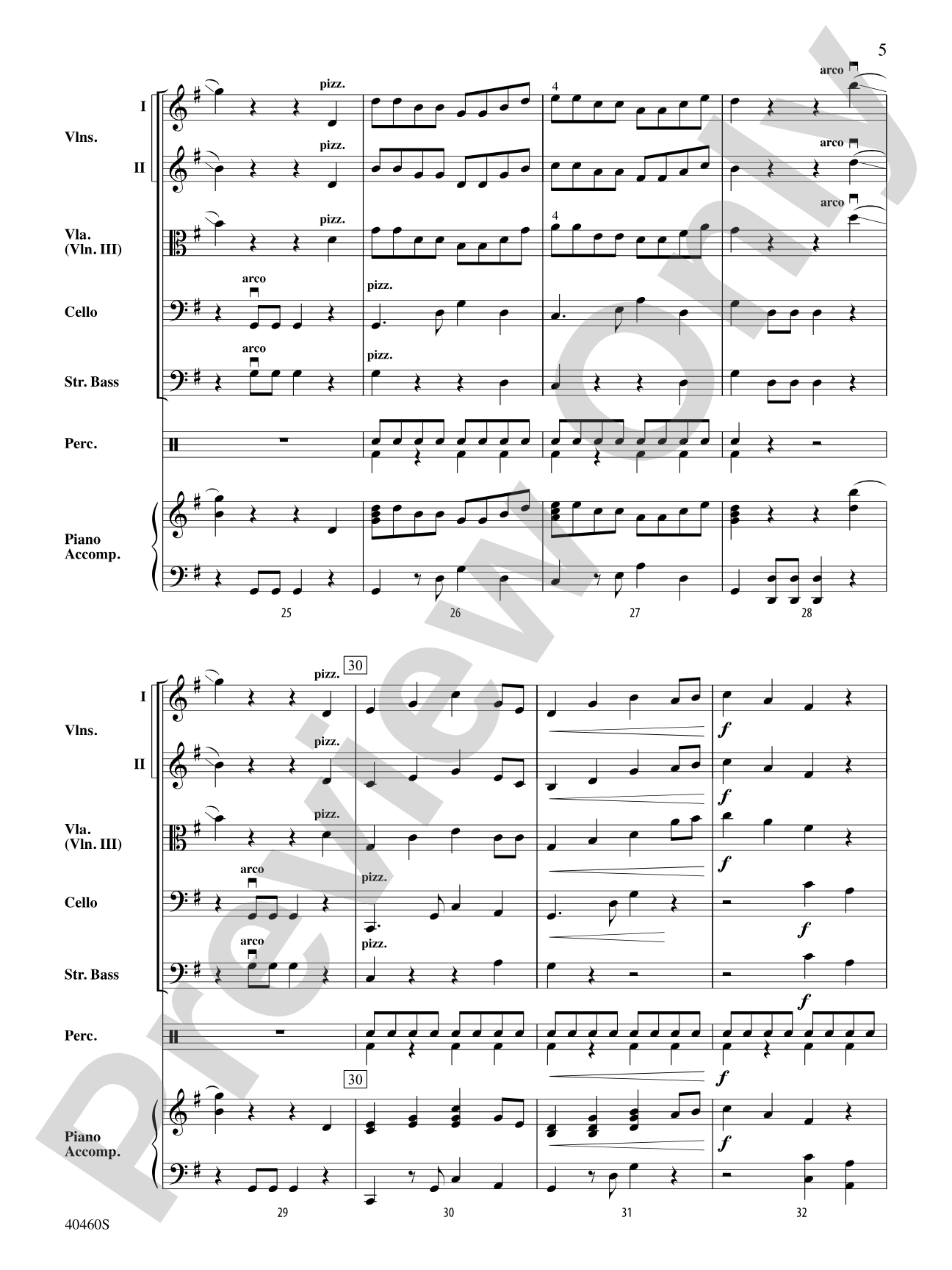 El Gato Pizzicato: String Orchestra Conductor Score & Parts