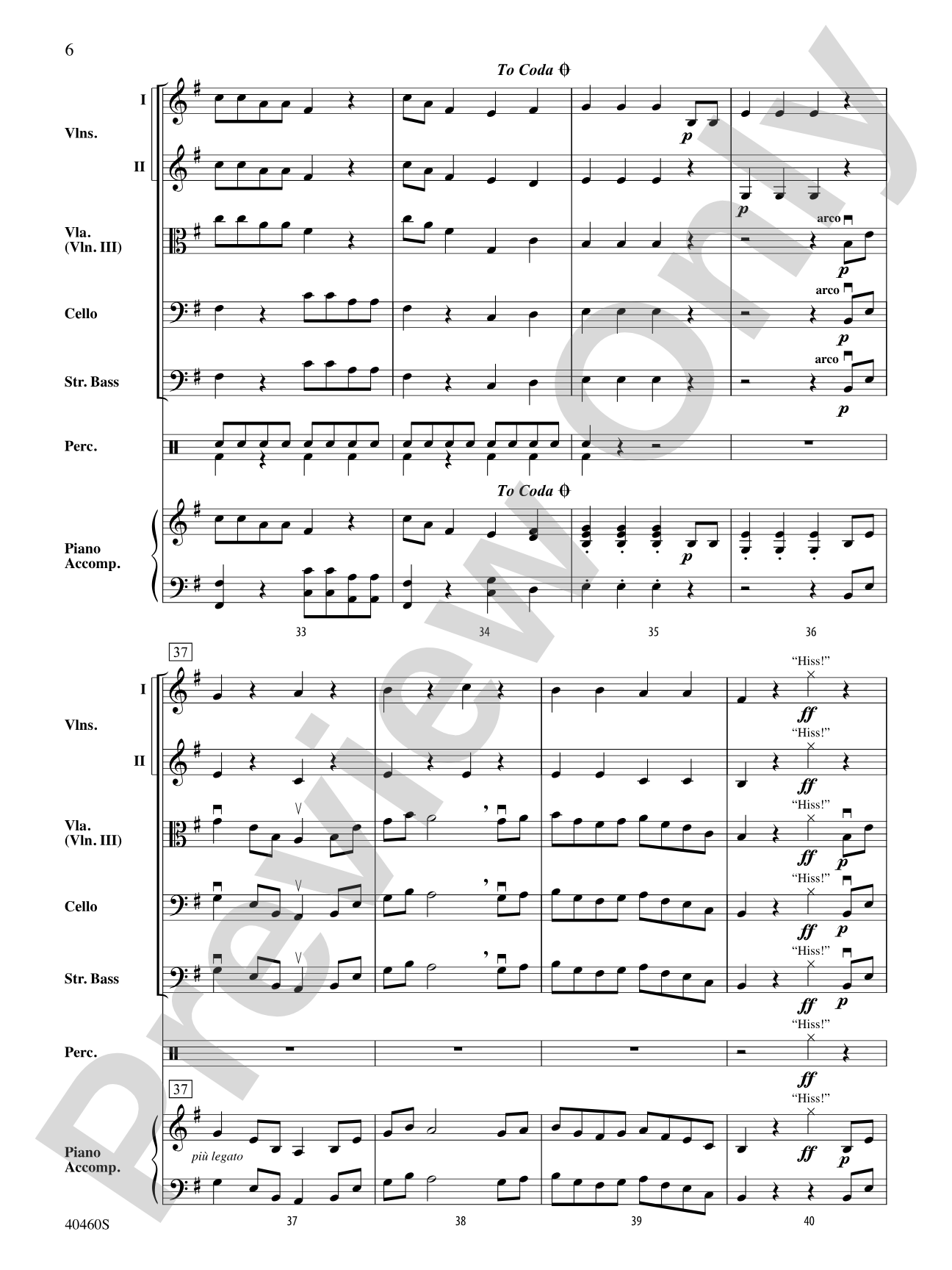 El Gato Pizzicato: String Orchestra Conductor Score & Parts