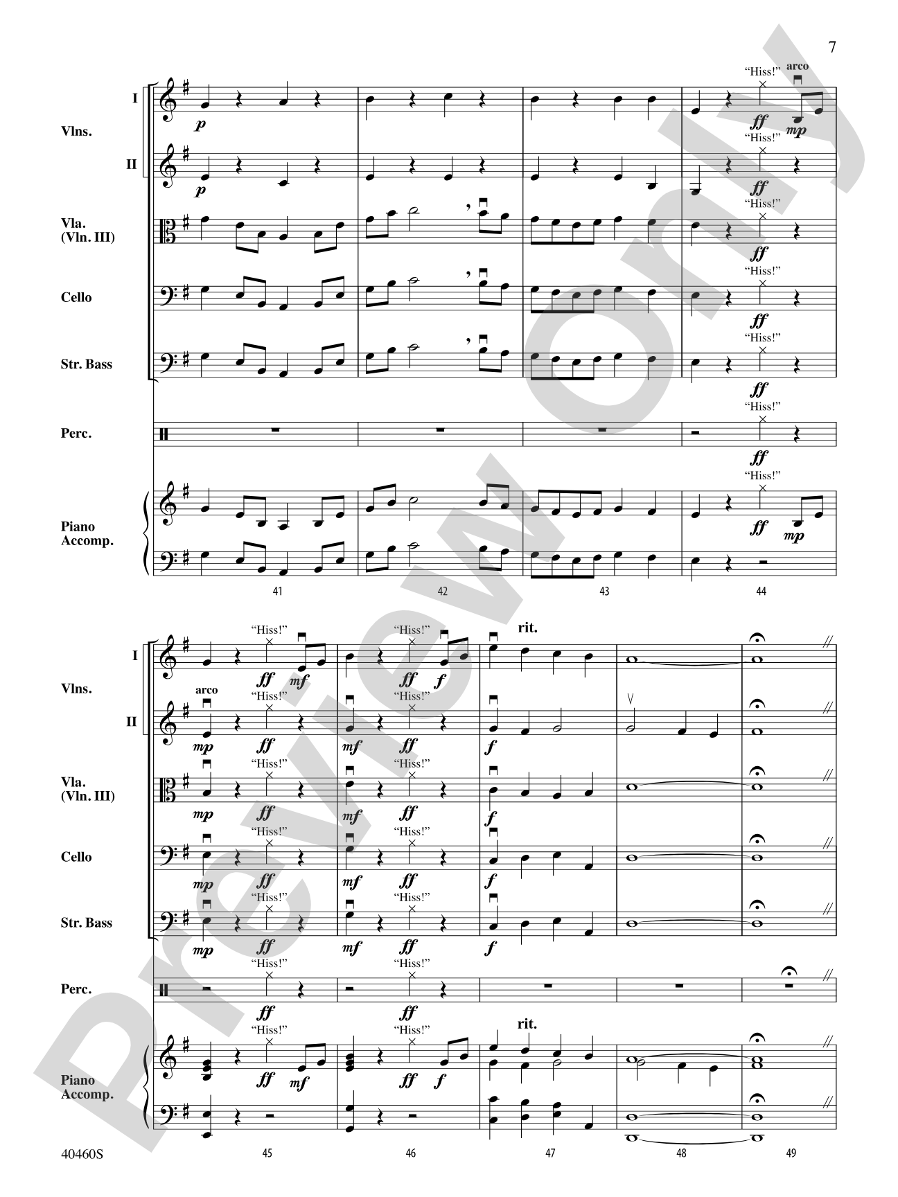 El Gato Pizzicato: String Orchestra Conductor Score & Parts