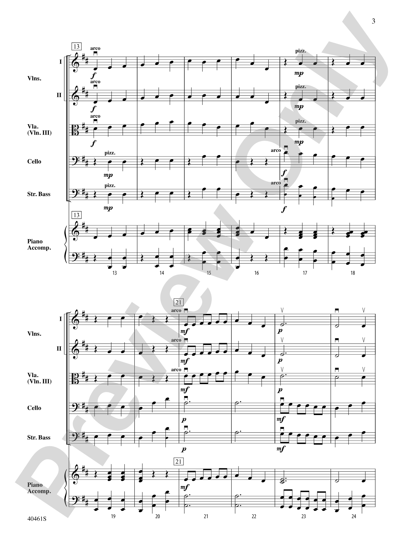 Chins and Pins: String Orchestra Conductor Score & Parts