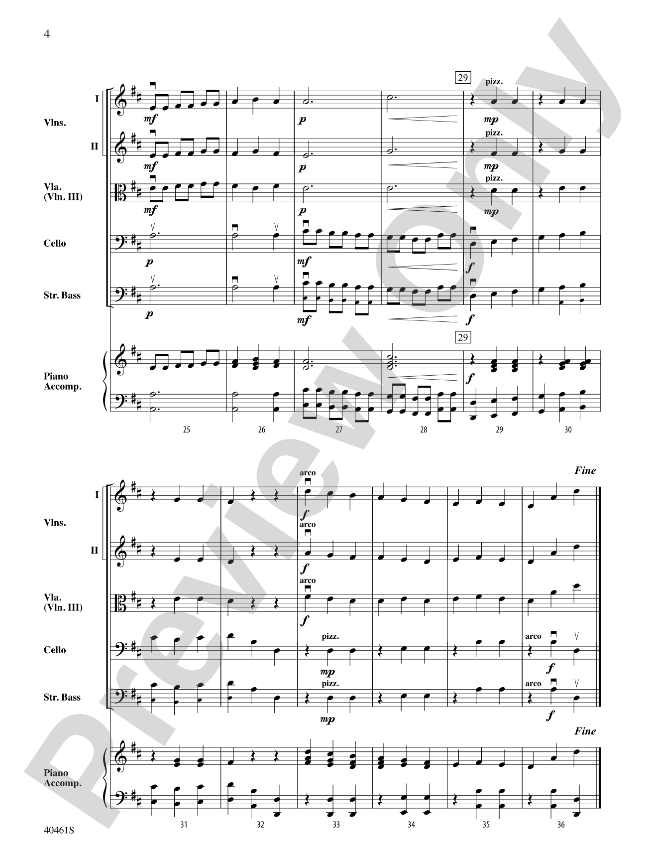Chins and Pins: String Orchestra Conductor Score & Parts