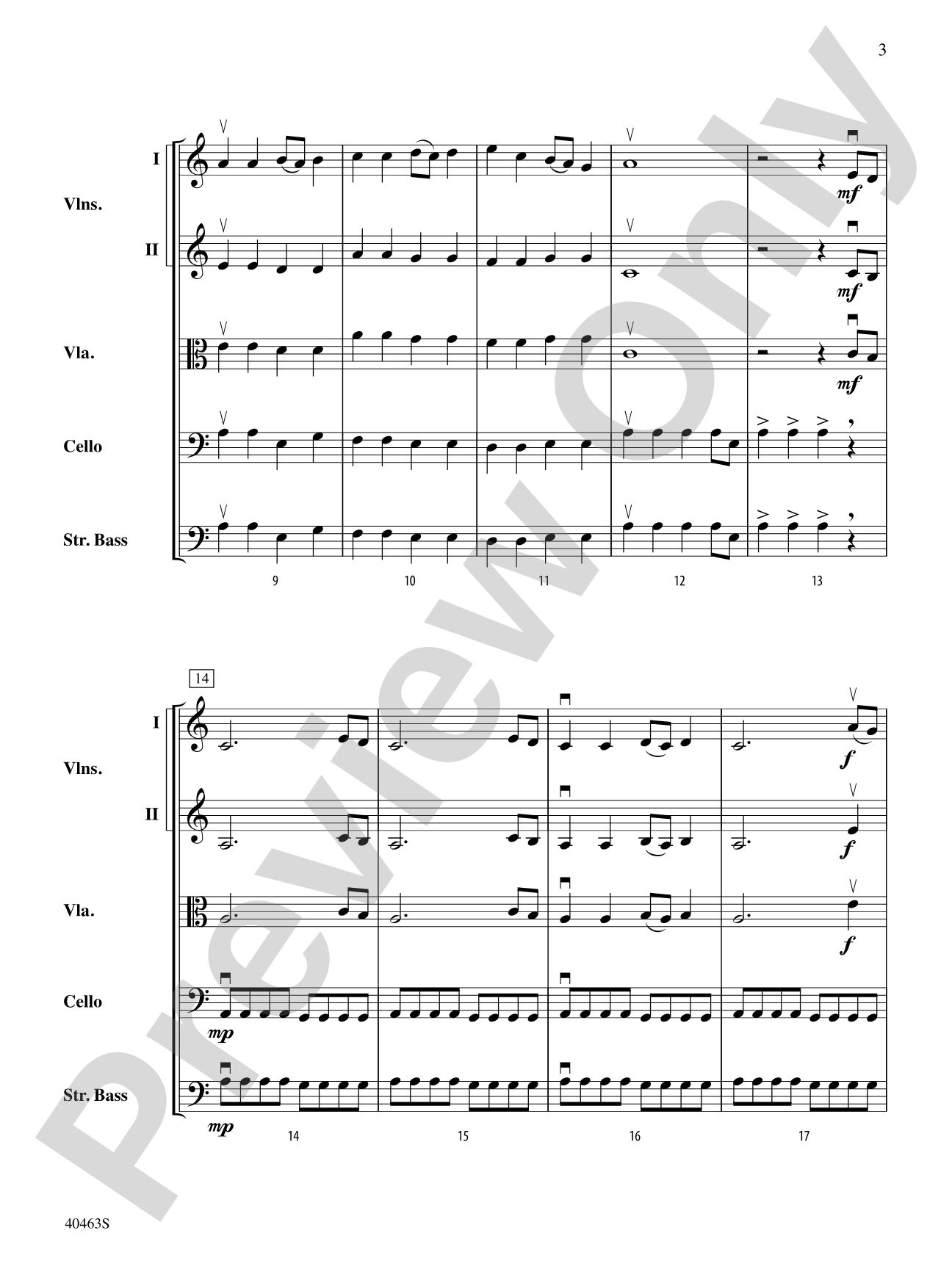 March of the Intrepid: String Orchestra Conductor Score & Parts