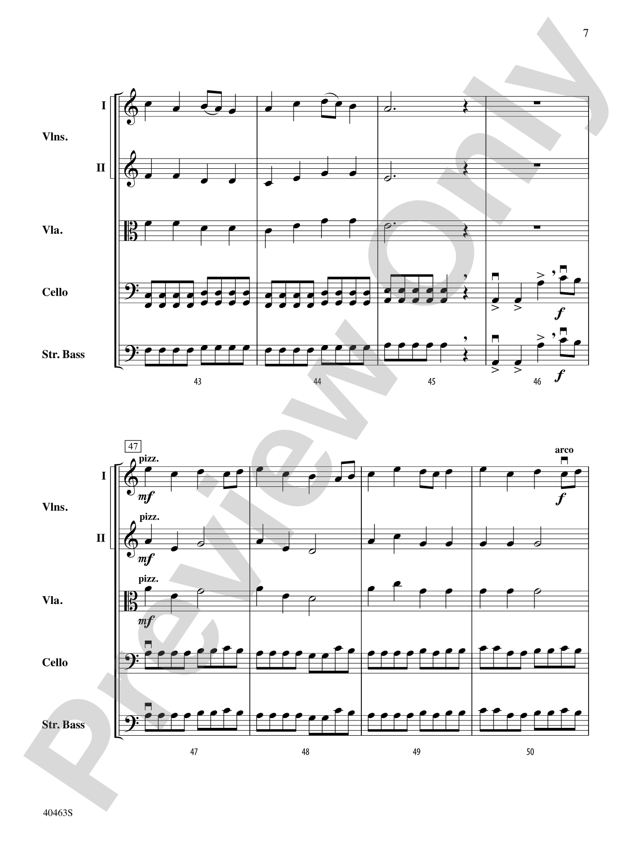 March of the Intrepid: String Orchestra Conductor Score & Parts