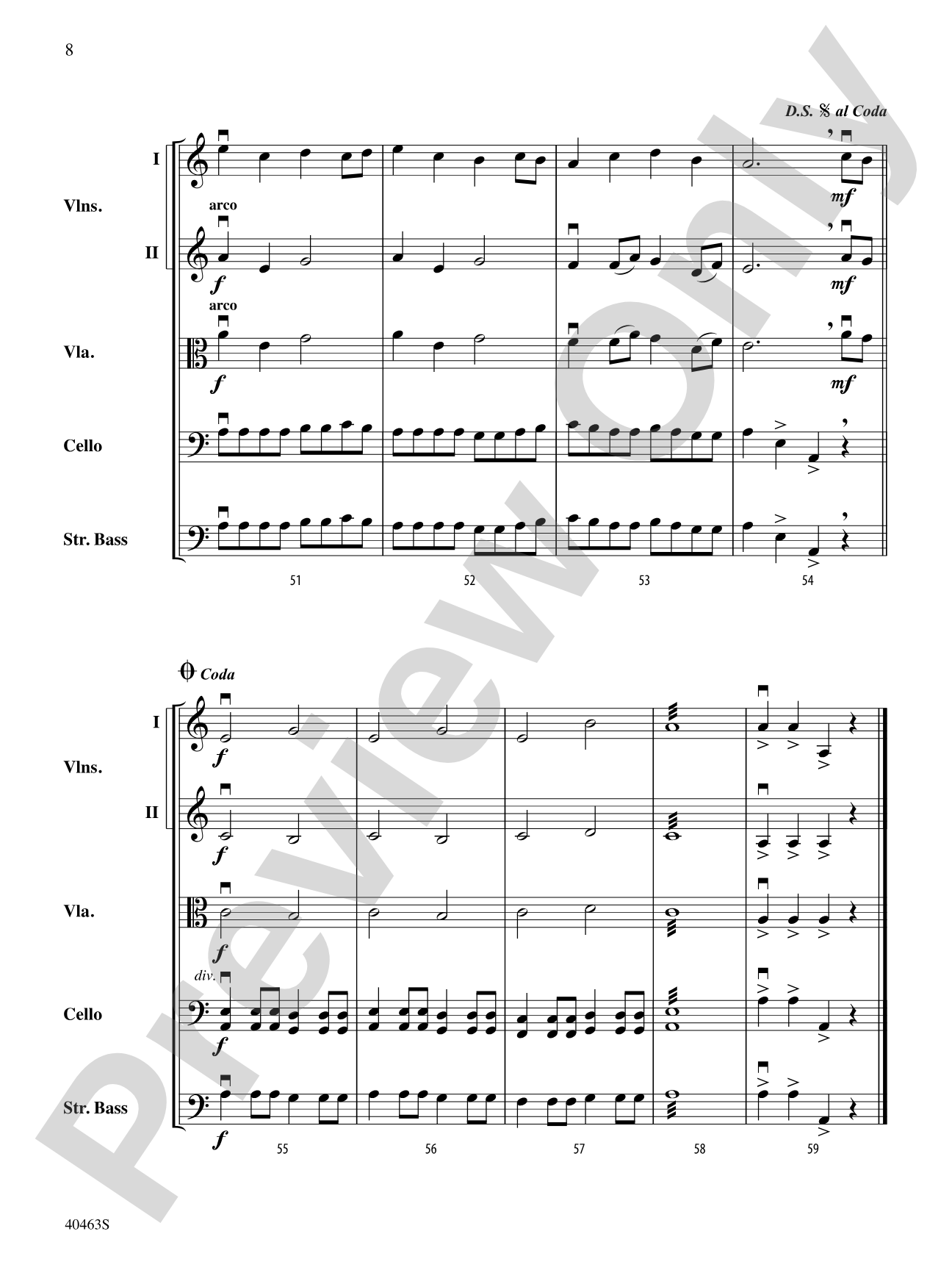 March of the Intrepid: String Orchestra Conductor Score & Parts